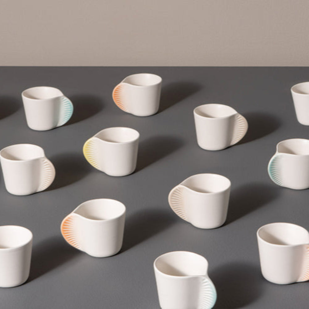 ibride Morphose Set of Two Coffee Cups - Pearl Grey-Beaumonde