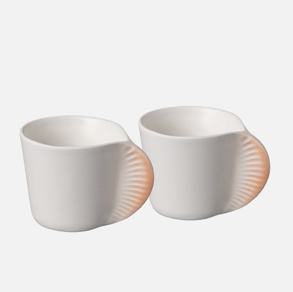 ibride Morphose Set of two Coffee Cups - Coral-Beaumonde