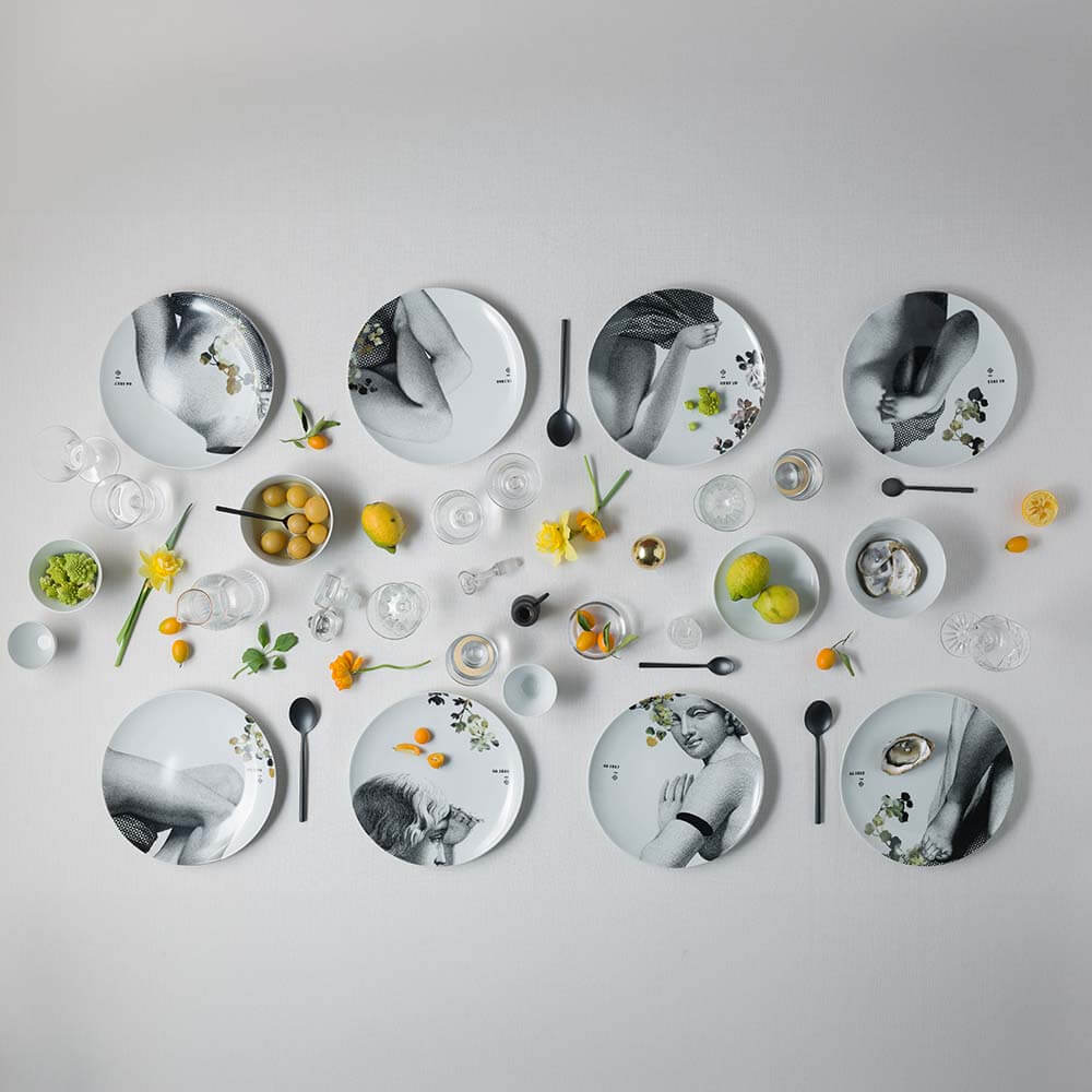 ibride Parnasse Set of Two Plates 27cm - Winter-Beaumonde