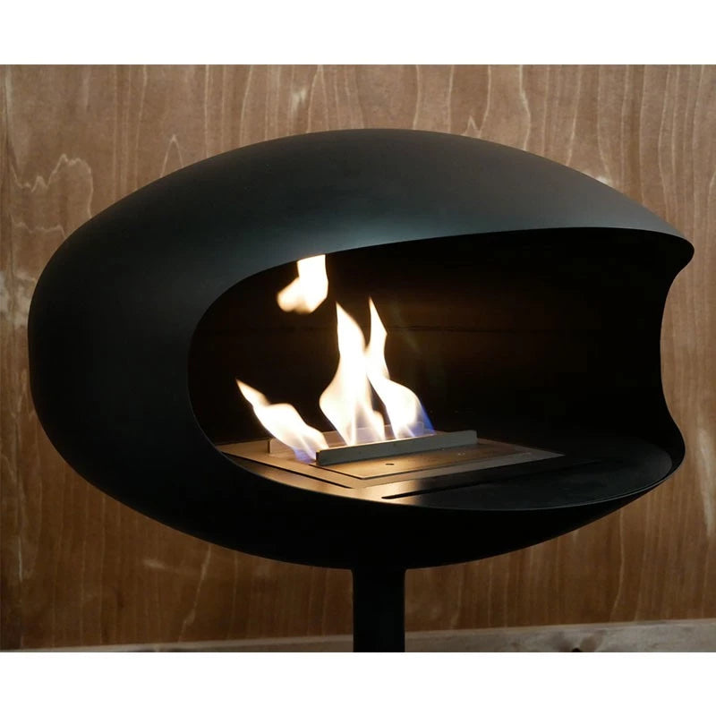 Cocoon Fires Pedestal - Black with a Black Base