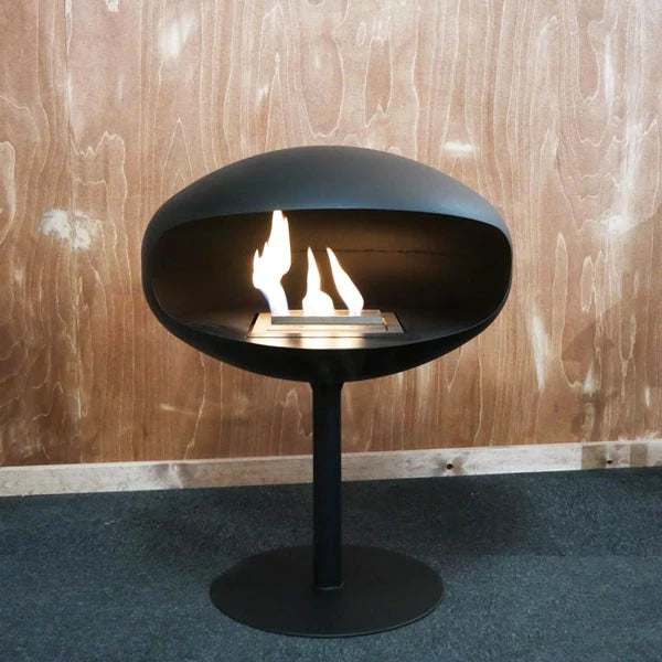 Cocoon Fires Pedestal - Black with a Black Base
