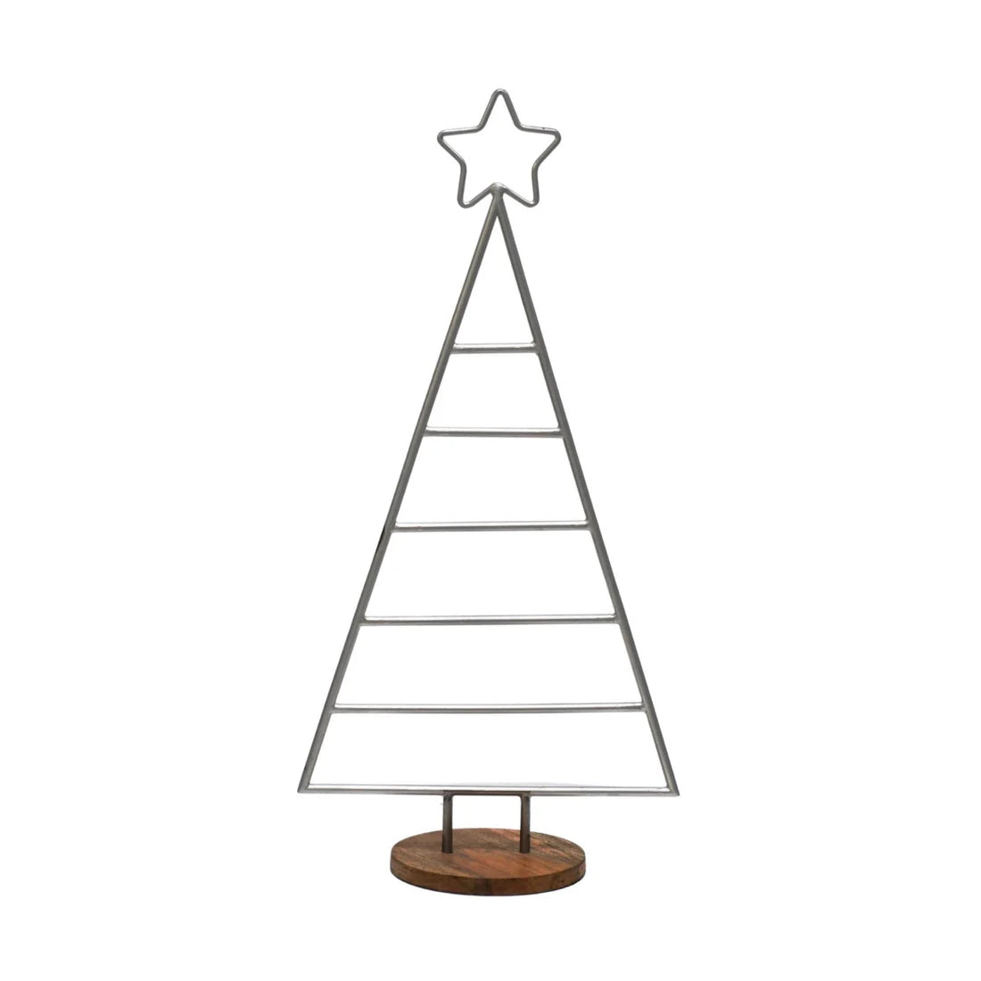 Ivyline Christmas Tree with Star Iron pewter