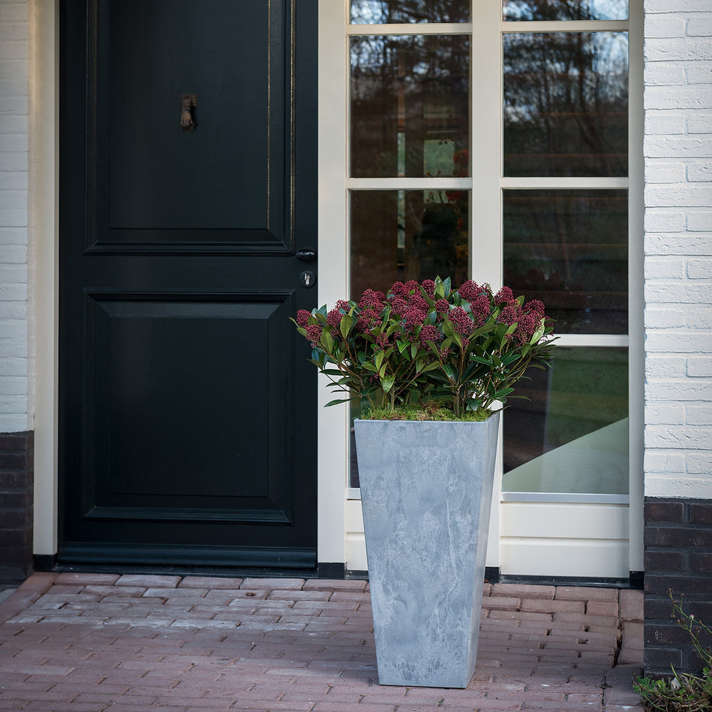 Ivyline Ella Grey Tall Planter-Beaumonde