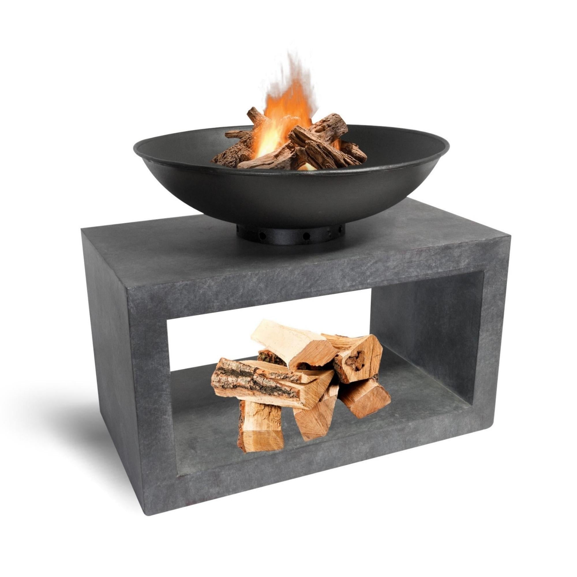 Fire Pit and Rectangle Console - Modern Outdoor Heating by Ivyline ...