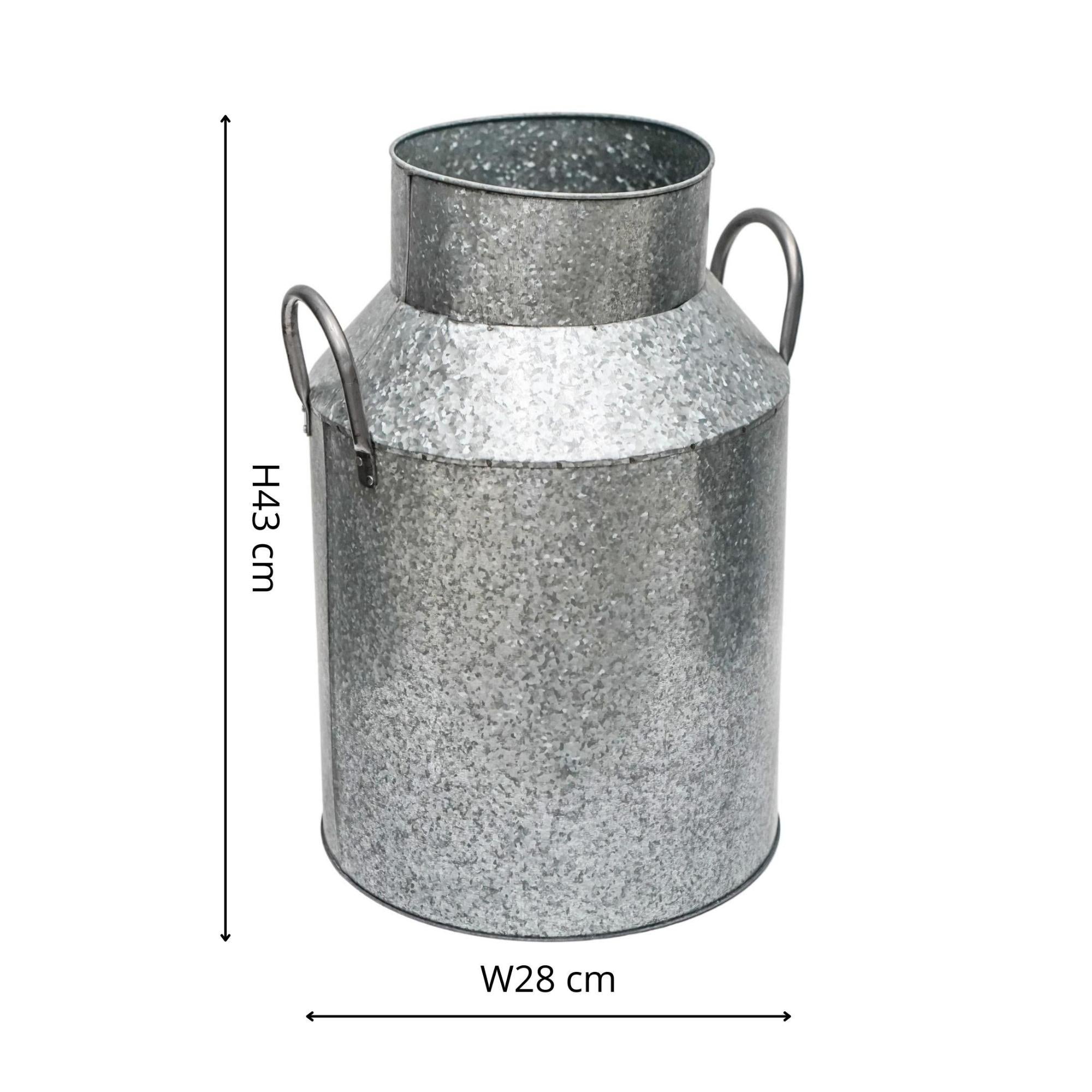 Ivyline Galvanised Milk Churn-Beaumonde
