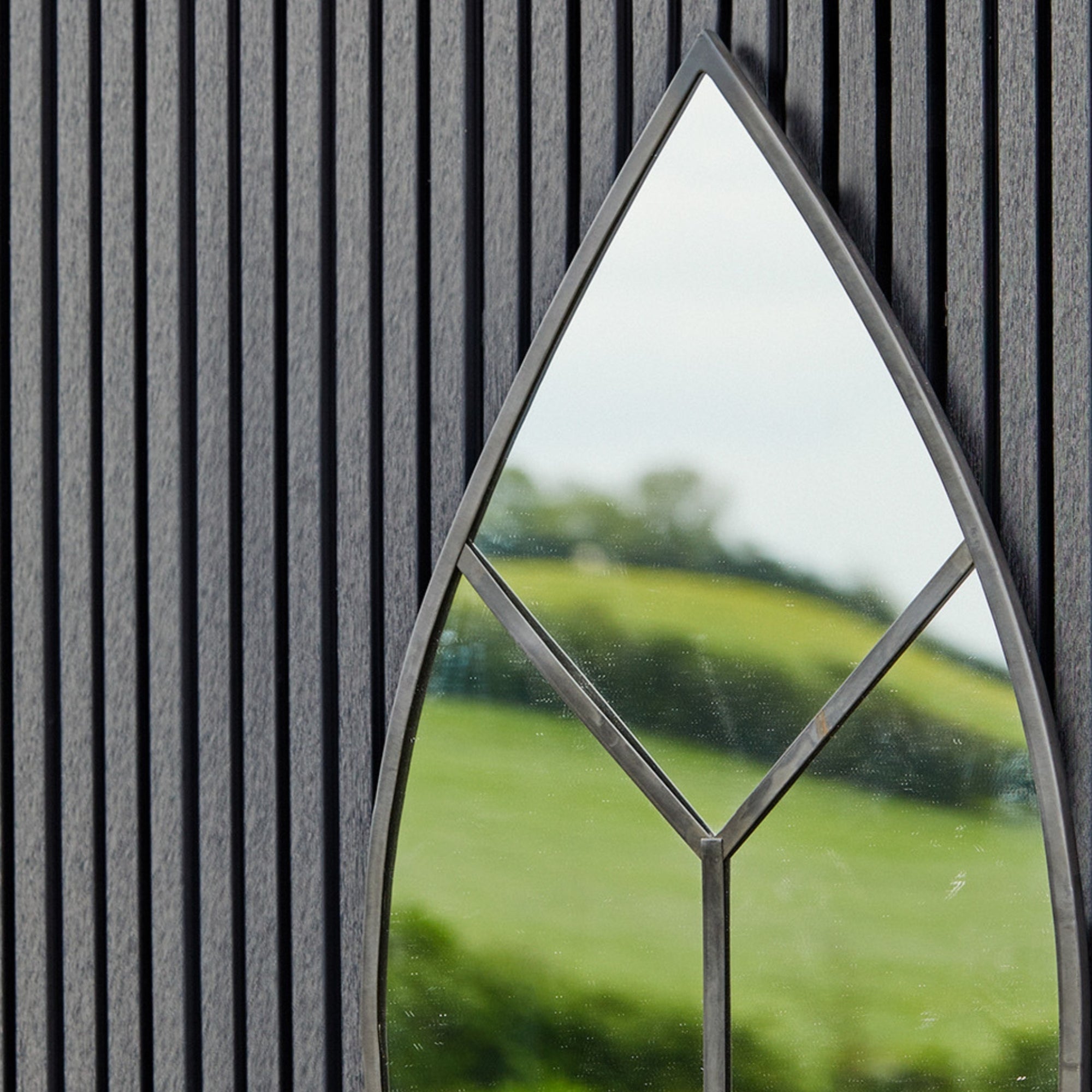 Ivyline Leaf Arch Outdoor Mirror Natural-Beaumonde