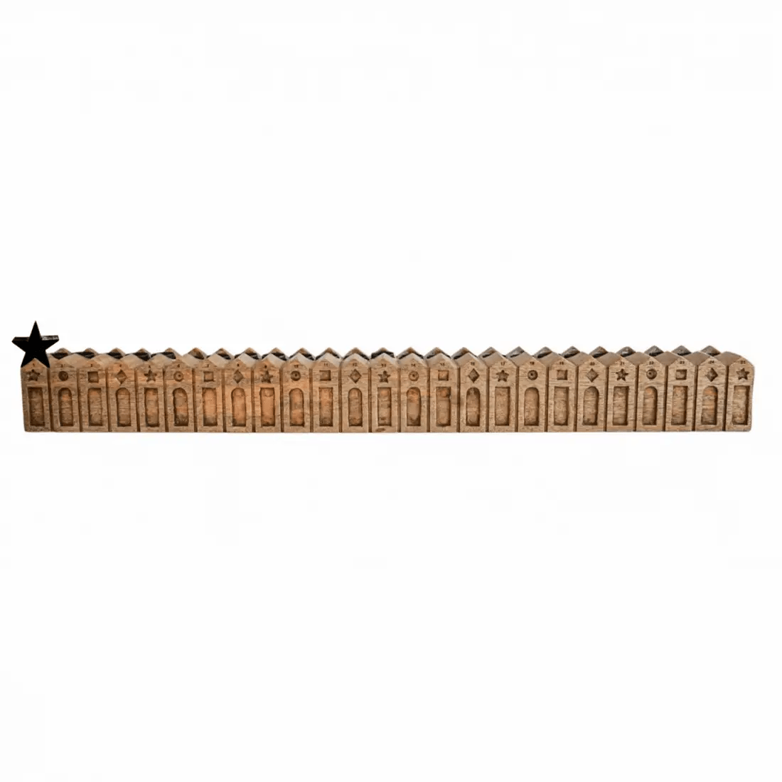 Ivyline Nordic Wooden Advent Calender H6cm W70cm