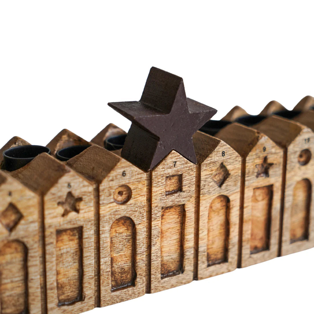 Ivyline Nordic Wooden Advent Calender H6cm W70cm