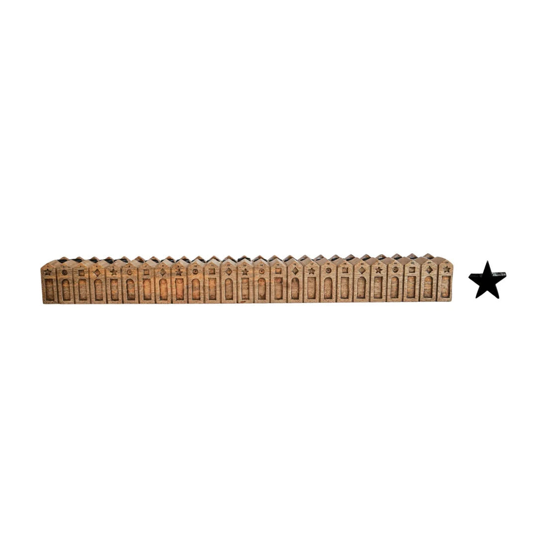 Ivyline Nordic Wooden Advent Calender H6cm W70cm