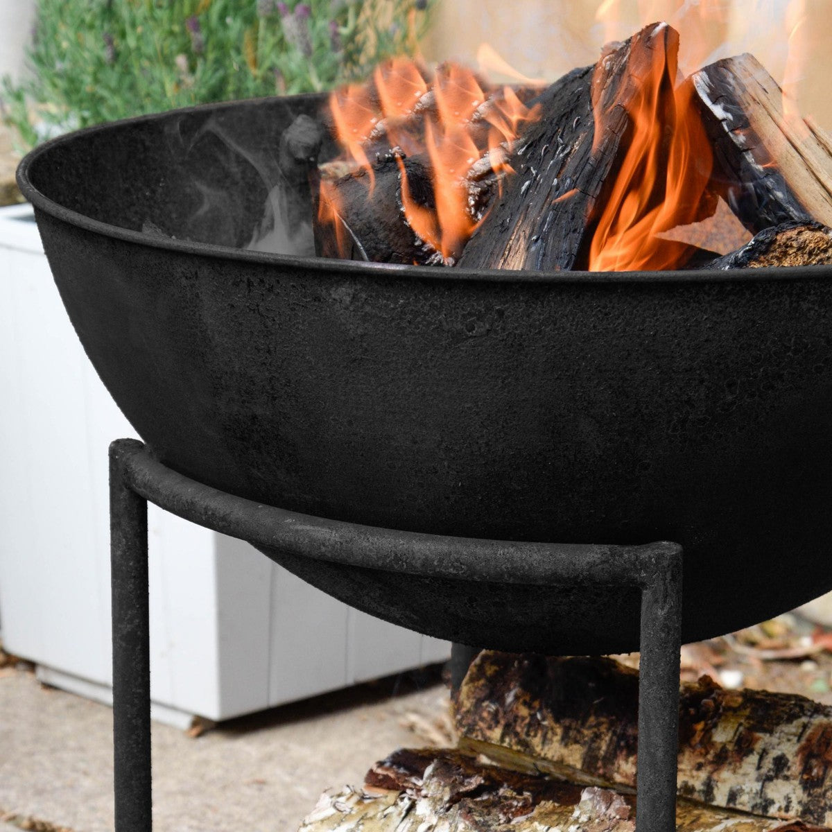 Ivyline Outdoor Cast Iron Fire Pit on Stand