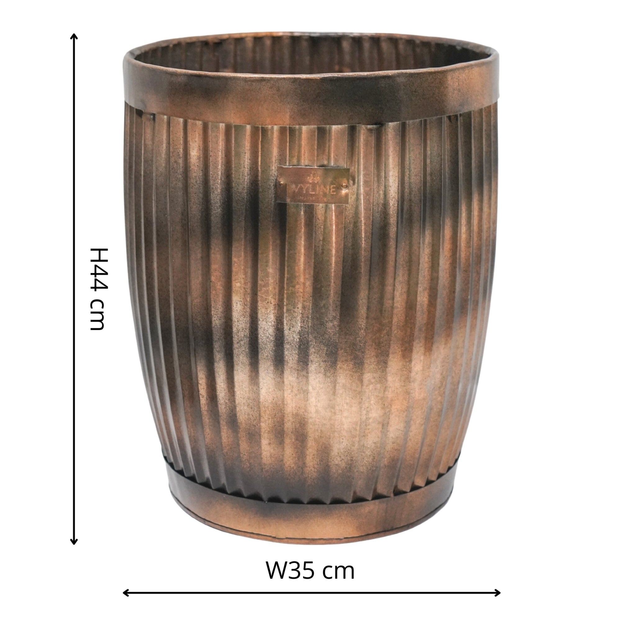 Ivyline Outdoor Hampton Copper Planter Set of 2-Beaumonde