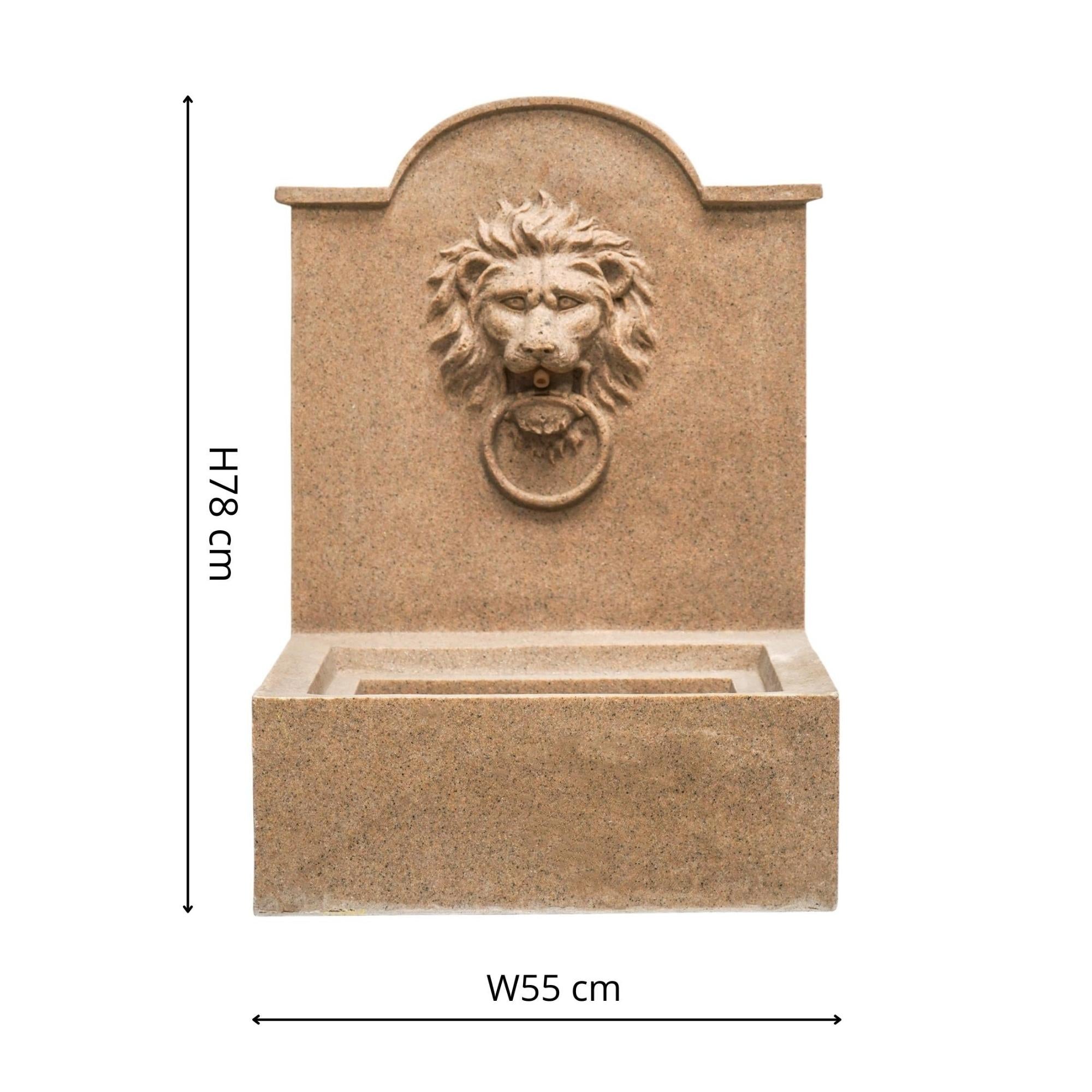 Ivyline Outdoor Luxury Lion Water Feature-Beaumonde