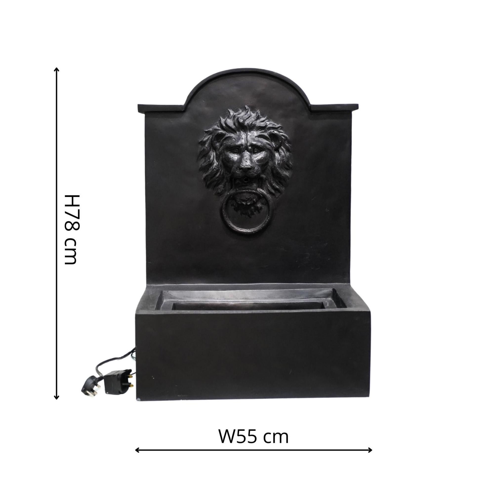 Ivyline Outdoor Luxury Lion Water Feature-Beaumonde