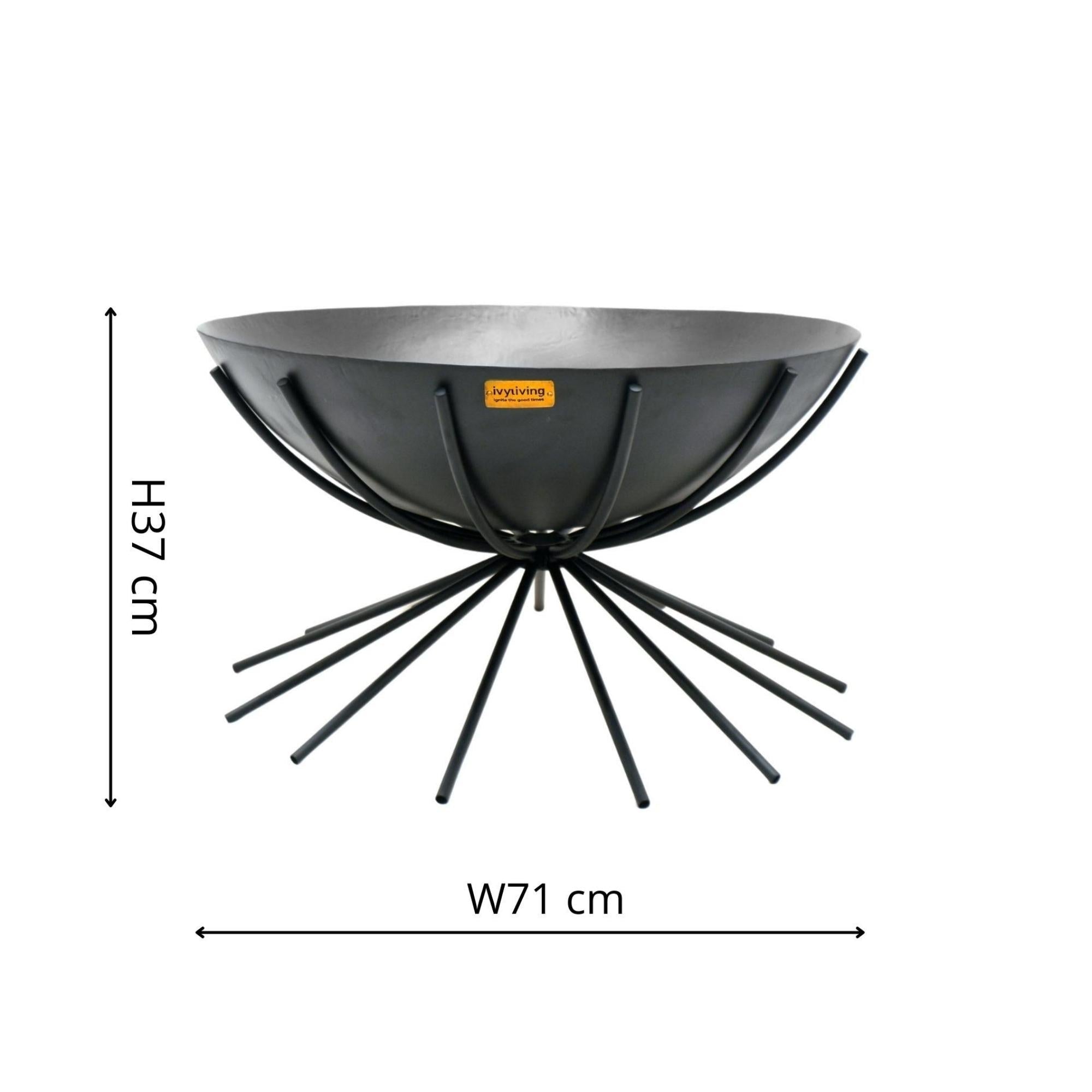 Ivyline Outdoor Metal Dakota Fire Pit-Beaumonde