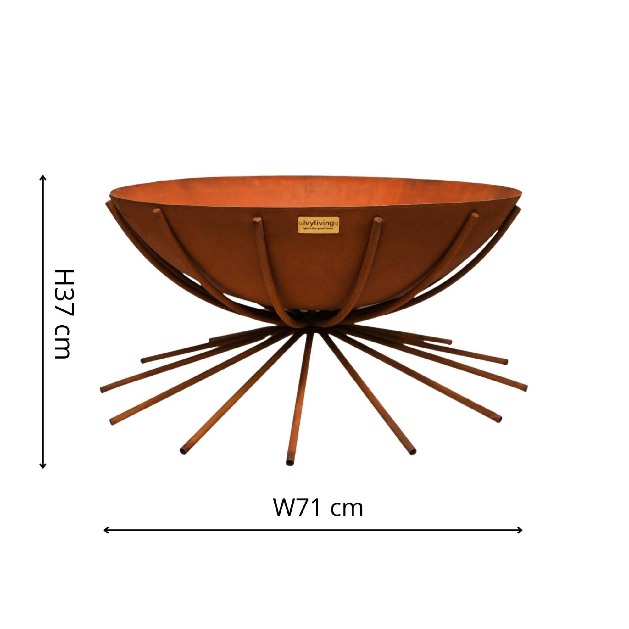 Ivyline Outdoor Metal Dakota Fire Pit-Beaumonde
