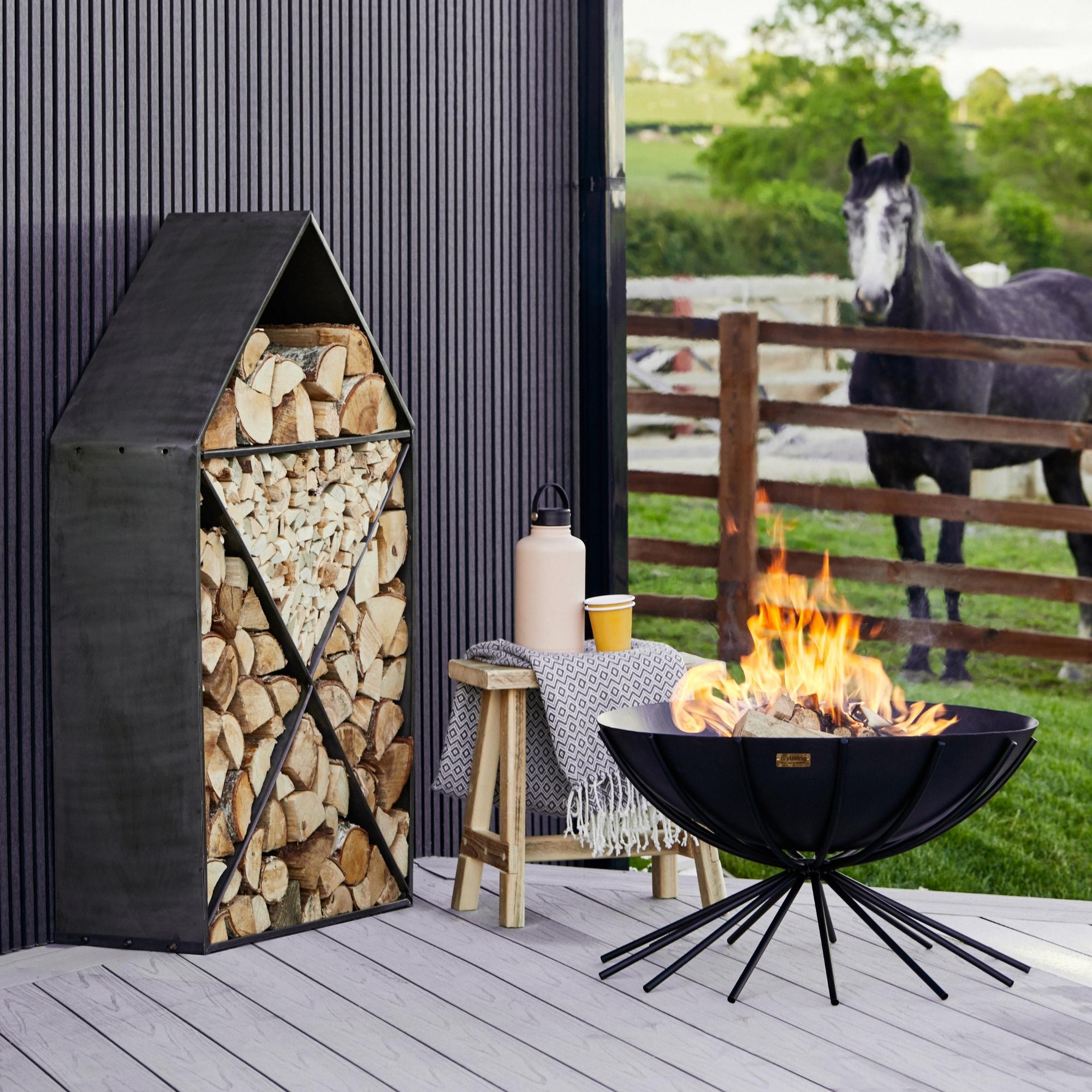 Ivyline Outdoor Metal Dakota Fire Pit-Beaumonde