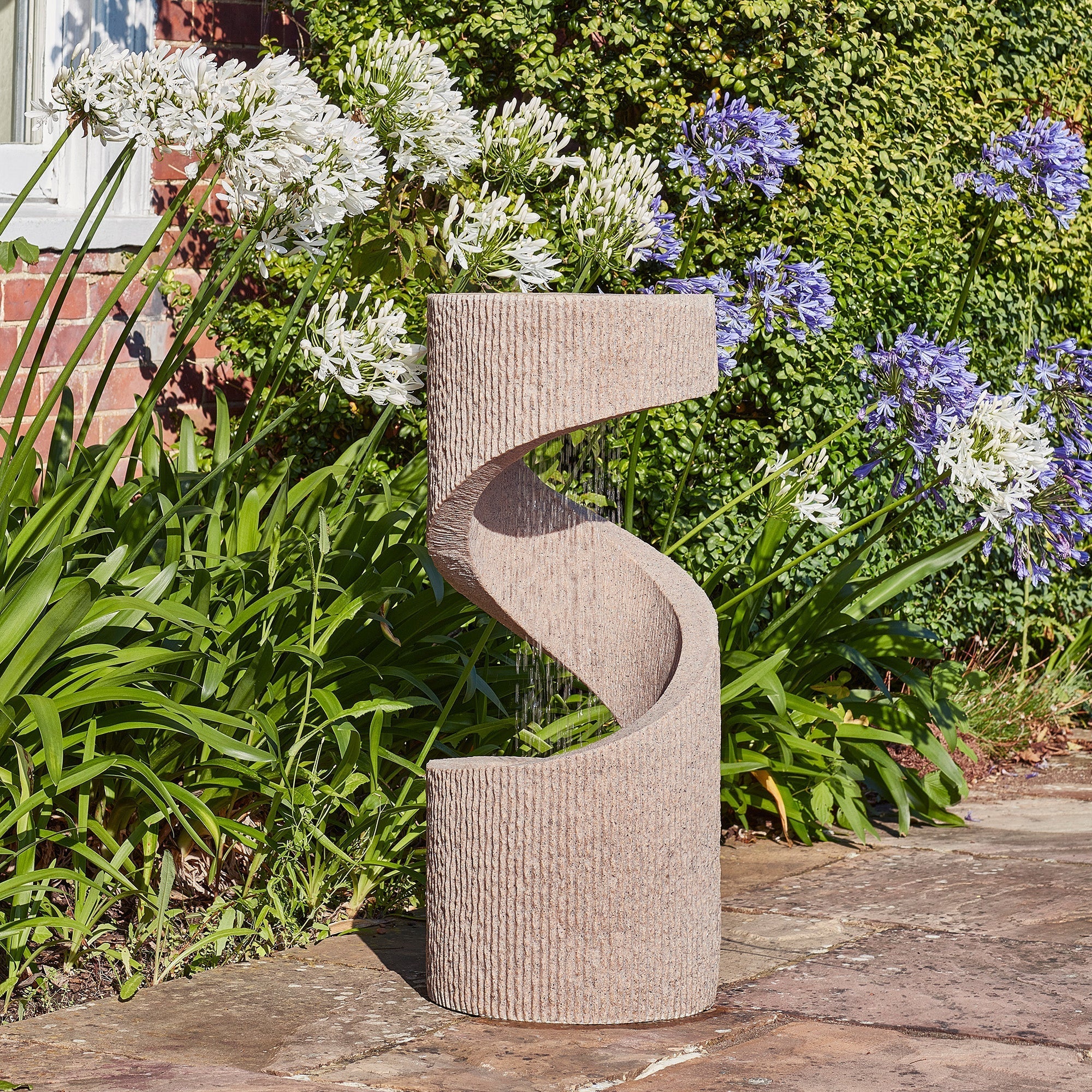 Ivyline Outdoor Spiral Water Feature-Beaumonde