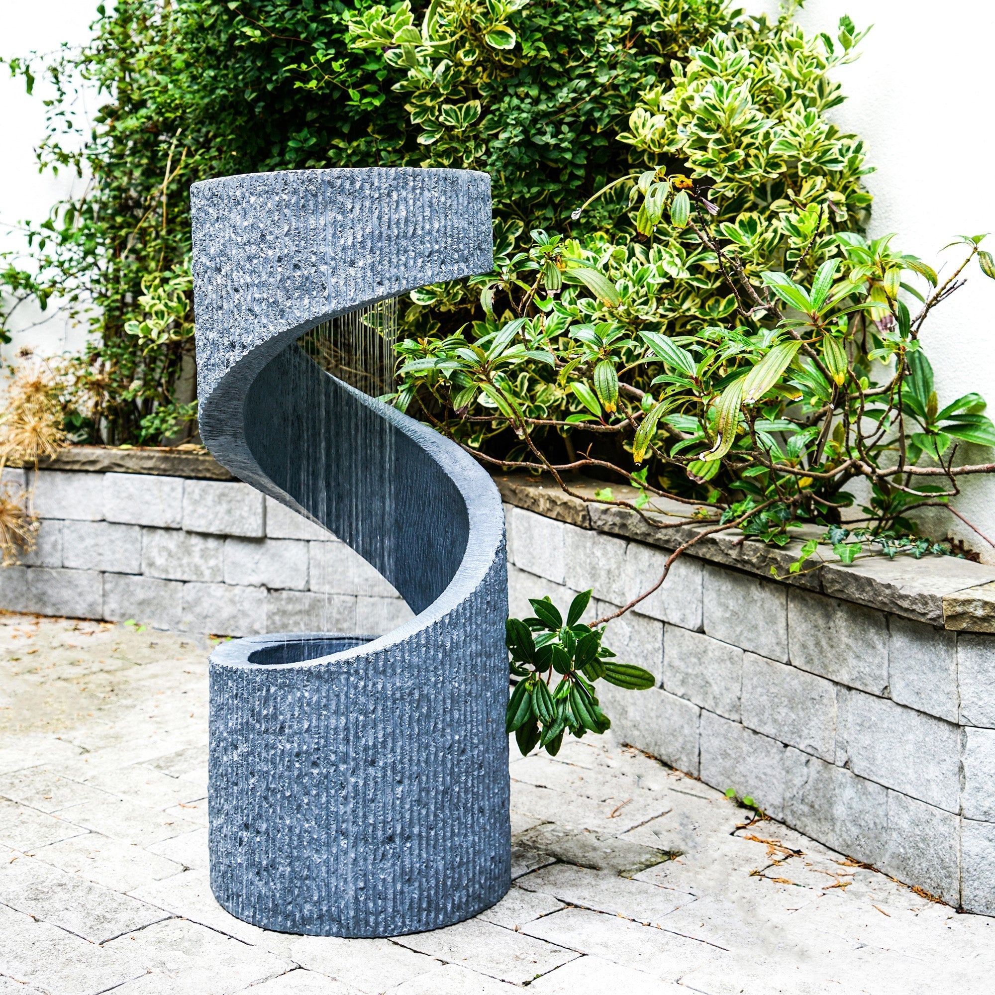 Ivyline Outdoor Spiral Water Feature-Beaumonde