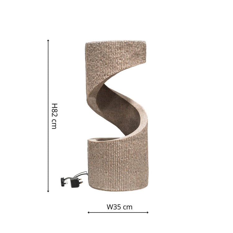 Ivyline Outdoor Spiral Water Feature-Beaumonde