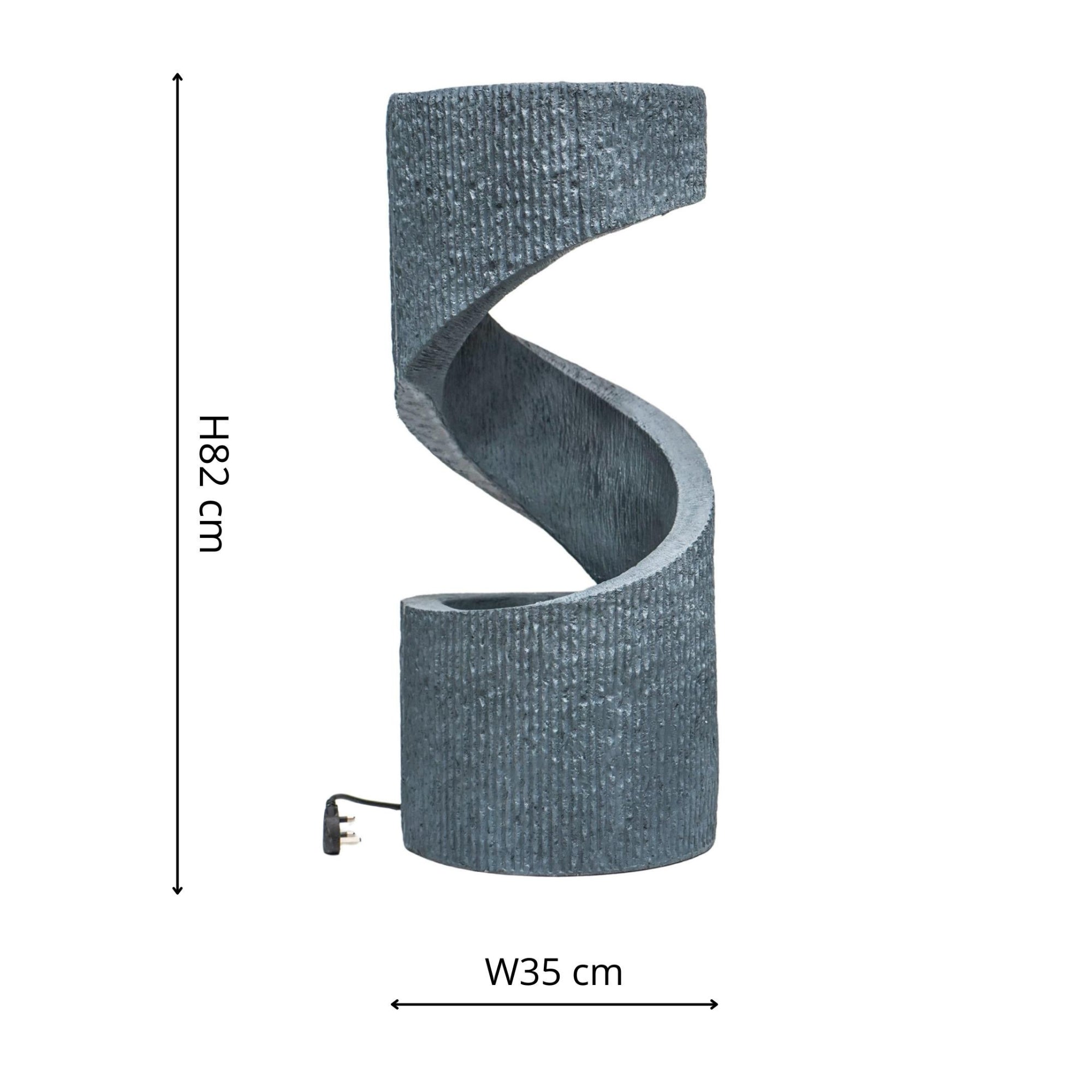 Ivyline Outdoor Spiral Water Feature-Beaumonde