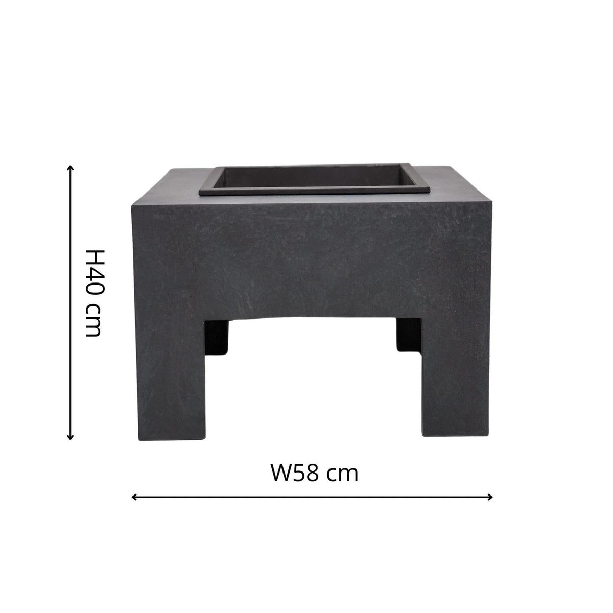 Ivyline Square Fire Pit & Square Console-Beaumonde