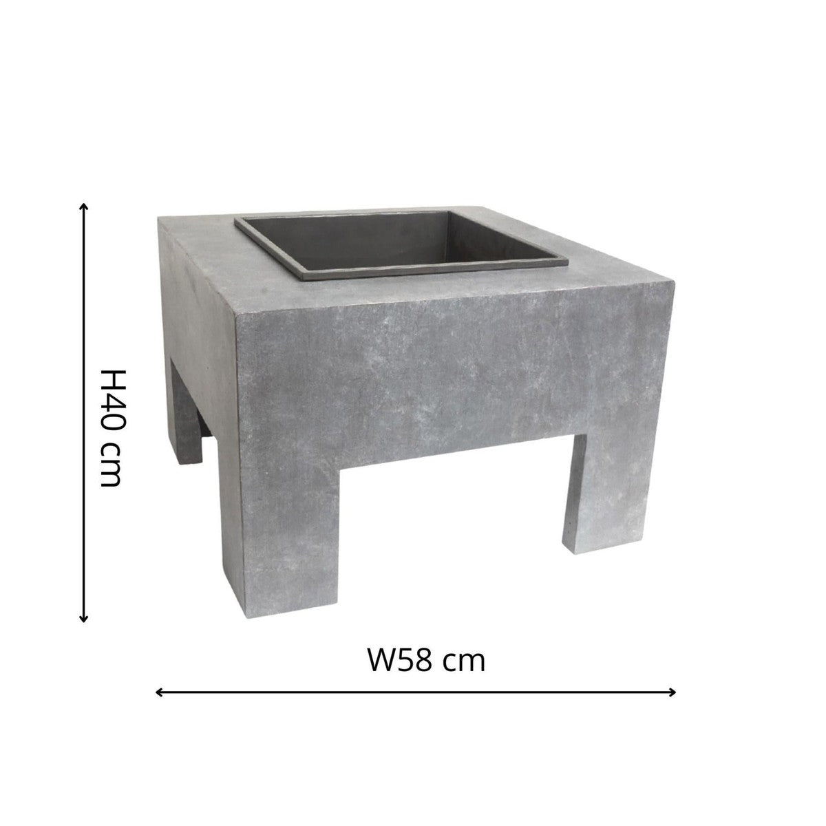 Ivyline Square Fire Pit & Square Console-Beaumonde