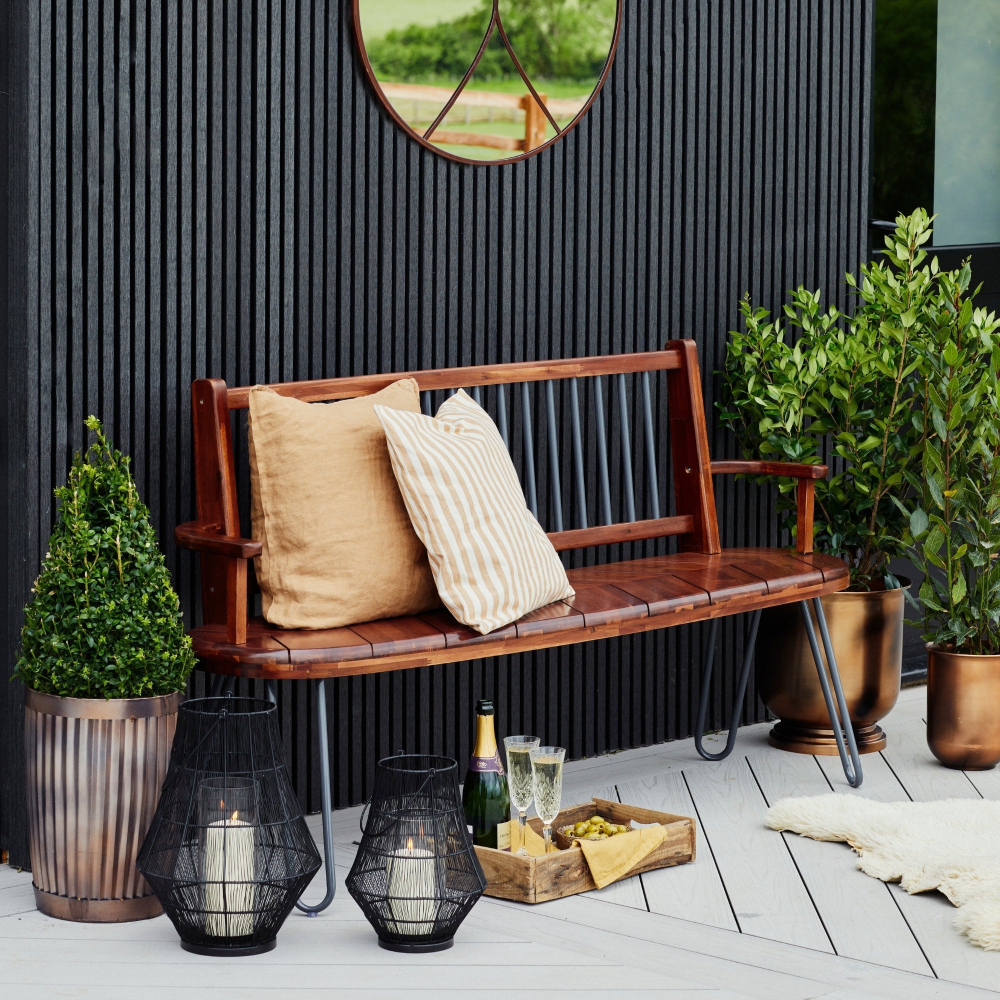 Ivyline Portofino Curve Wirework Lantern-Beaumonde