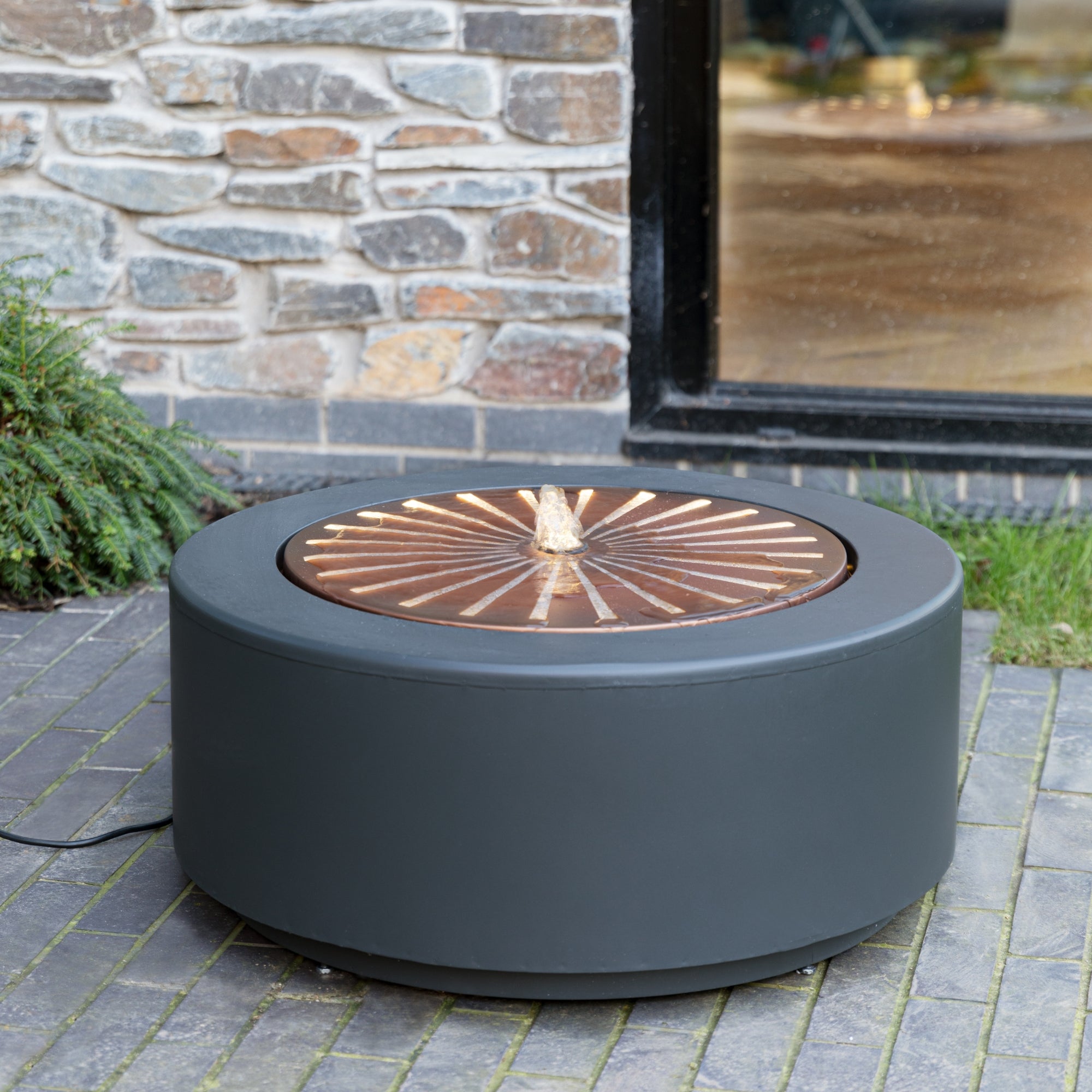 Ivyline Solis Large Water Feature with Light Display-Beaumonde