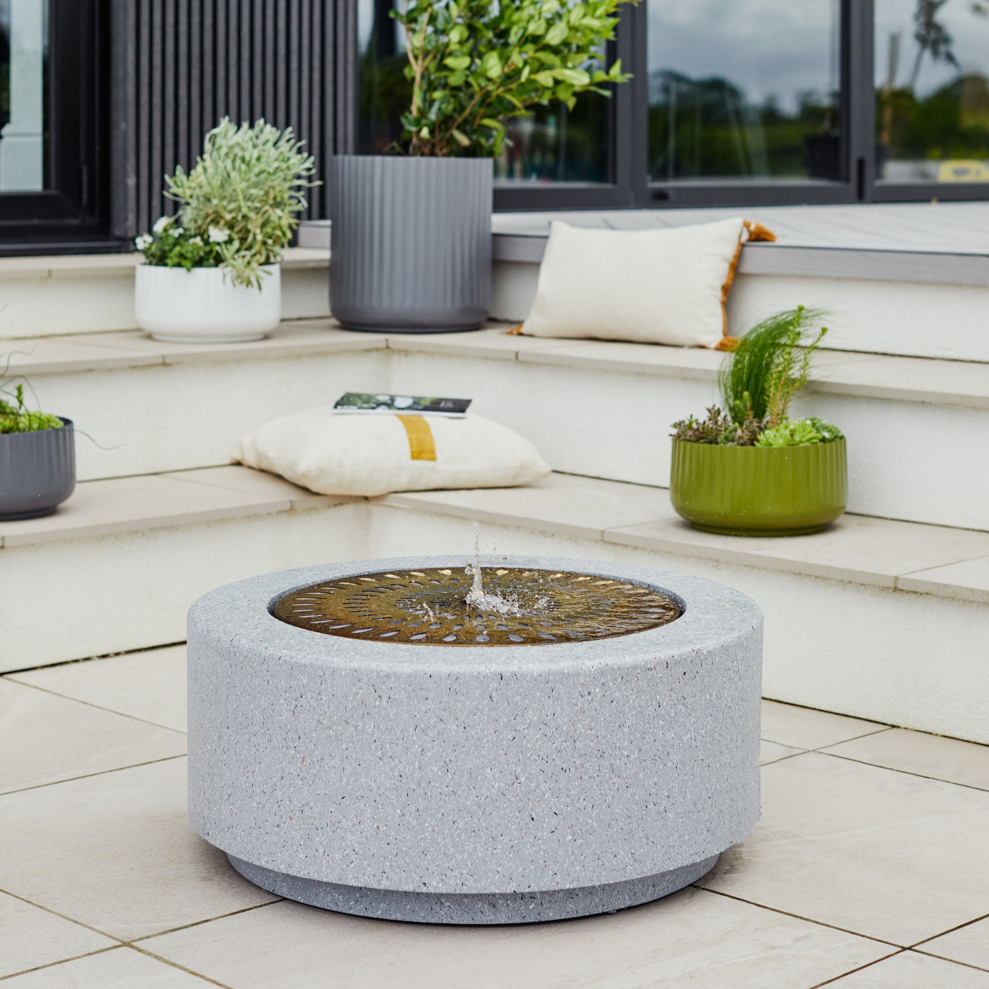 Ivyline Solis Large Water Feature with Light Display-Beaumonde
