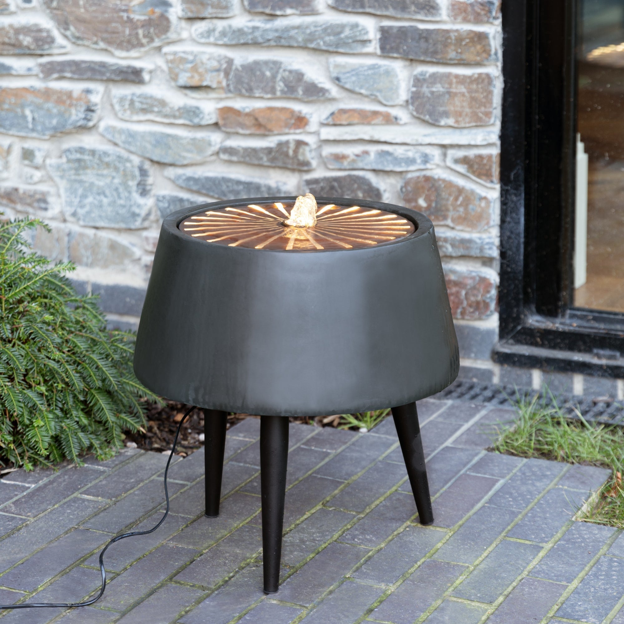 Ivyline Solis Water Feature with Light Display-Beaumonde