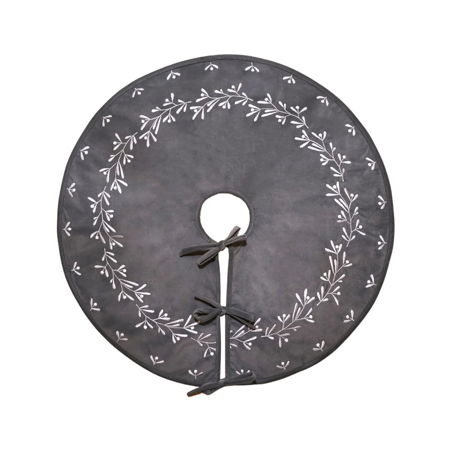 Ivyline Velvet Mistletoe Tree Skirt