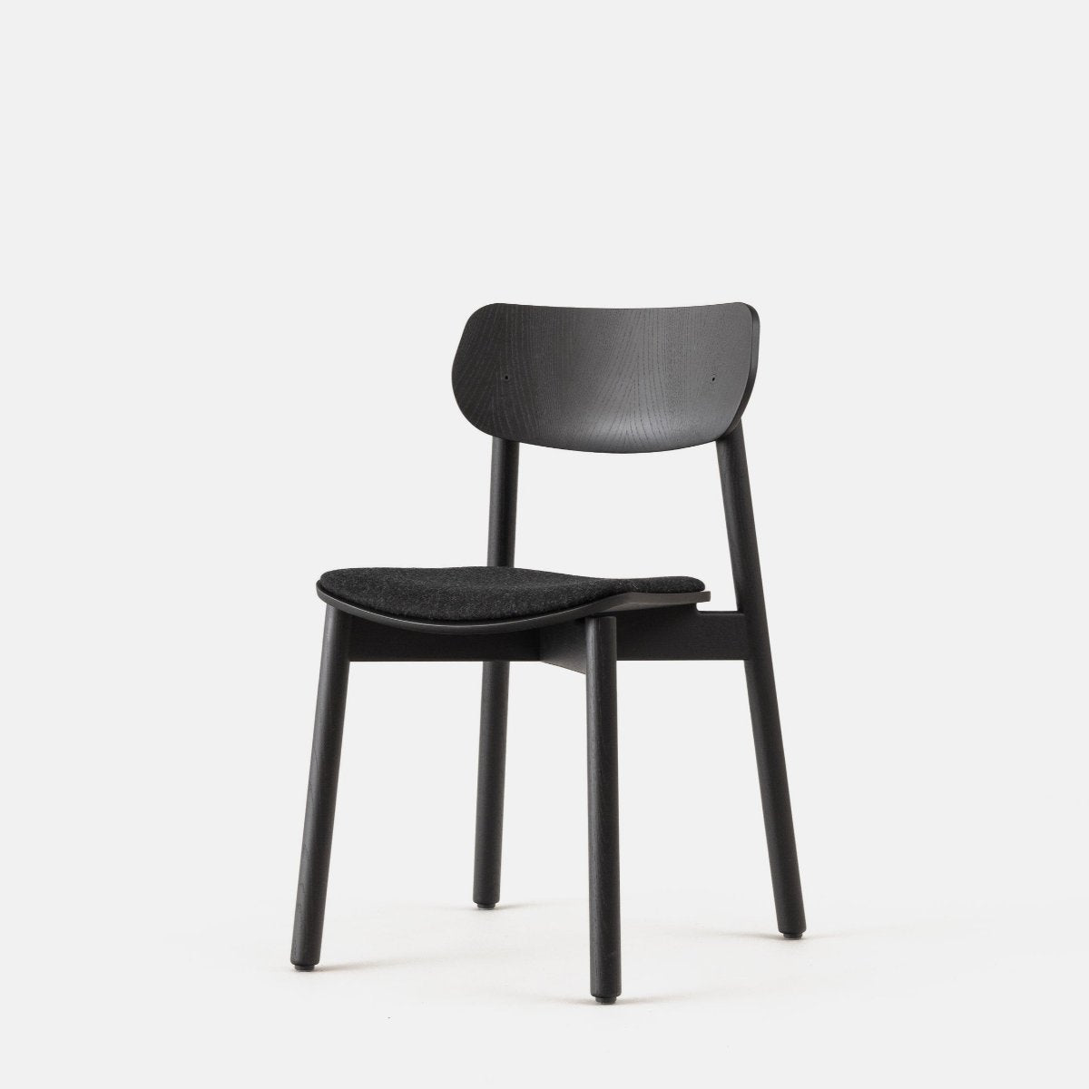 john green black otis chair upholstered  black wool  seat black hardware