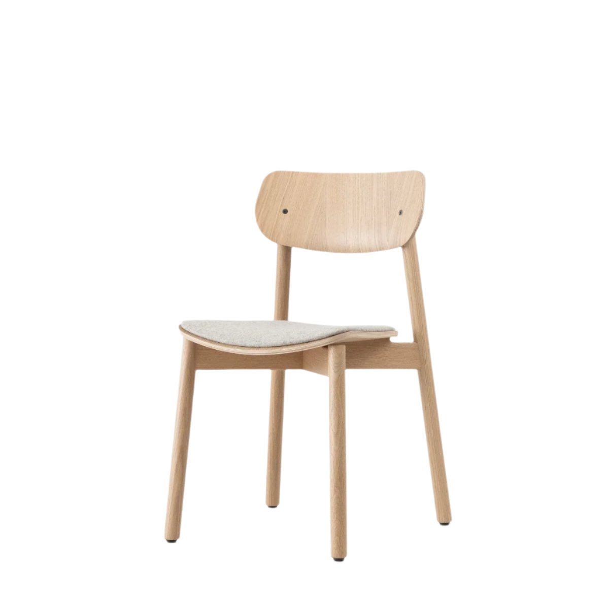 john green otis chair grey wool upholstery  black hardware