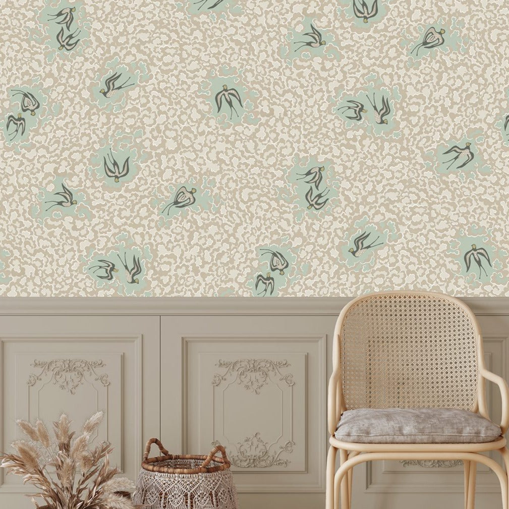 Josephine Munsey Bea's Swallows Wallpaper-Beaumonde
