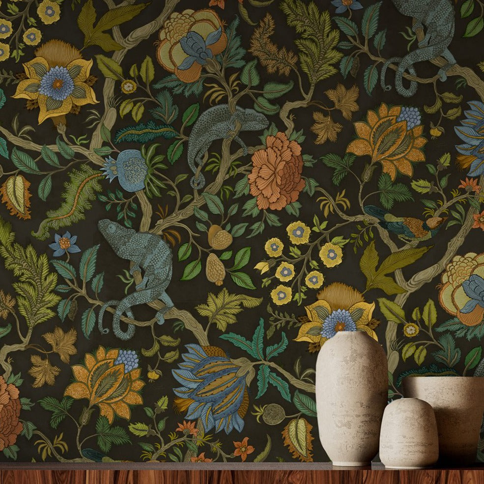 Josephine Munsey Chameleon Trail Wallpaper-Beaumonde