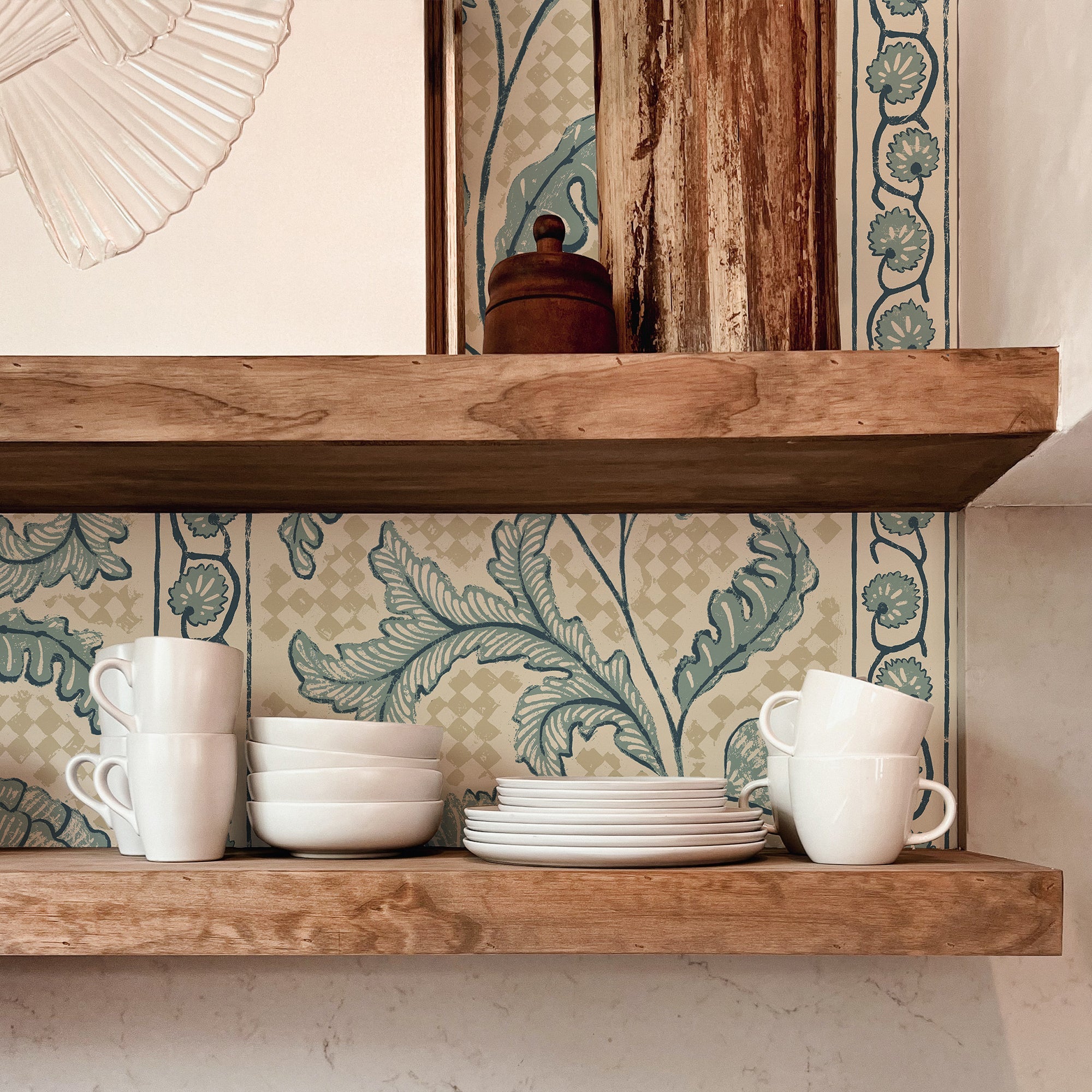 Josephine Munsey Floral Check Wallpaper-Beaumonde