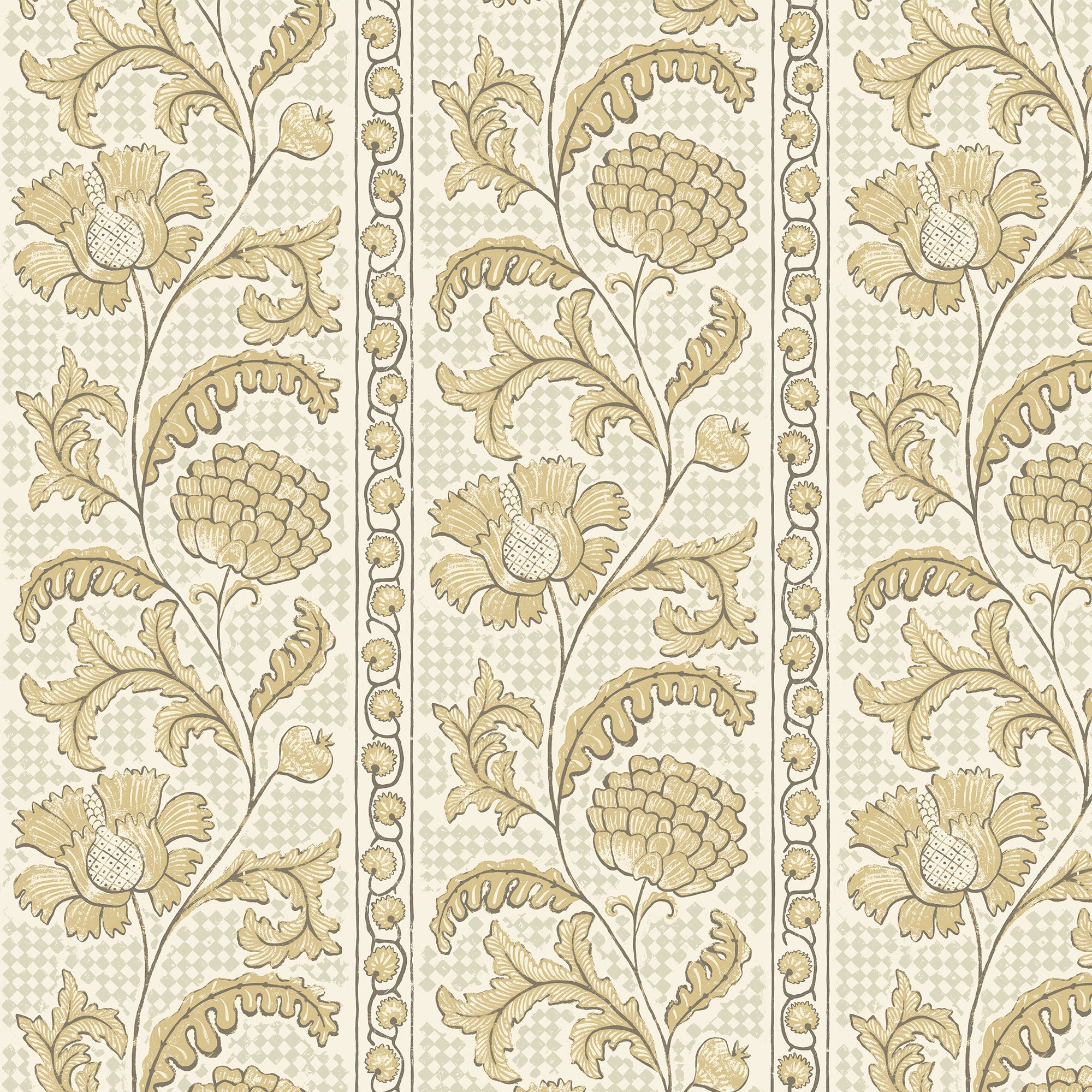 Josephine Munsey Floral Check Wallpaper-Beaumonde
