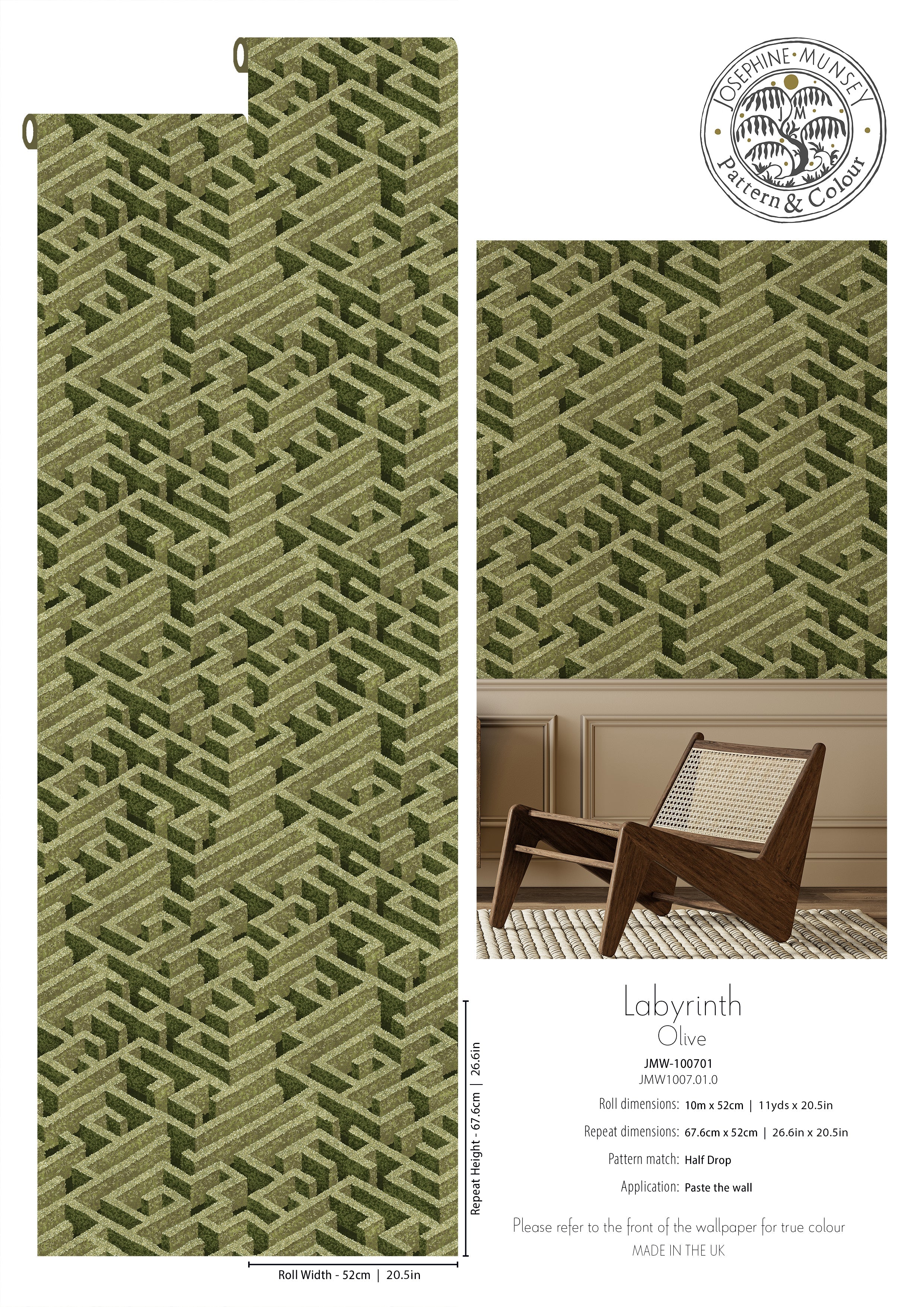 Josephine Munsey Labyrinth Wallpaper-Beaumonde