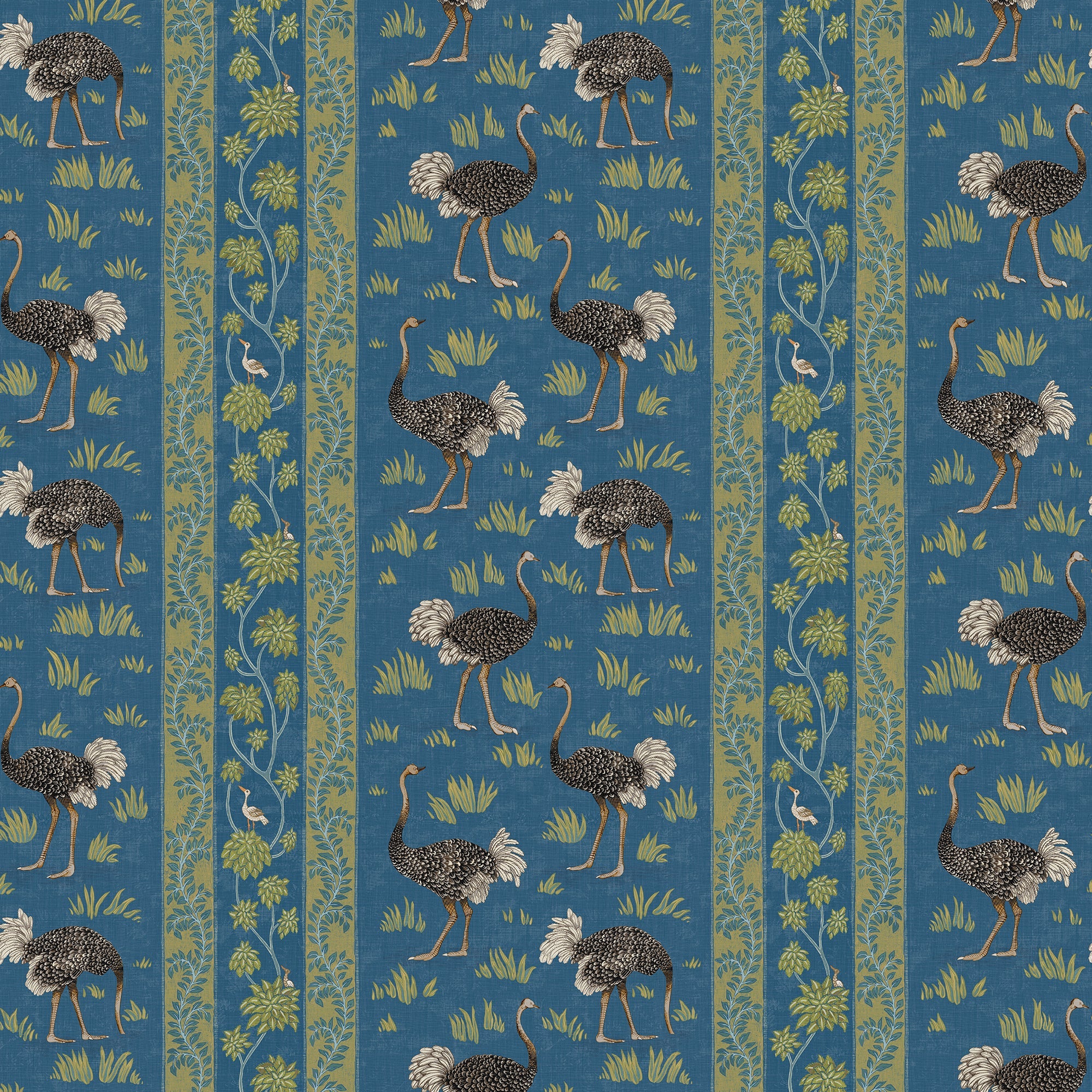 Josephine Munsey Ostrich Stripe Wallpaper-Beaumonde