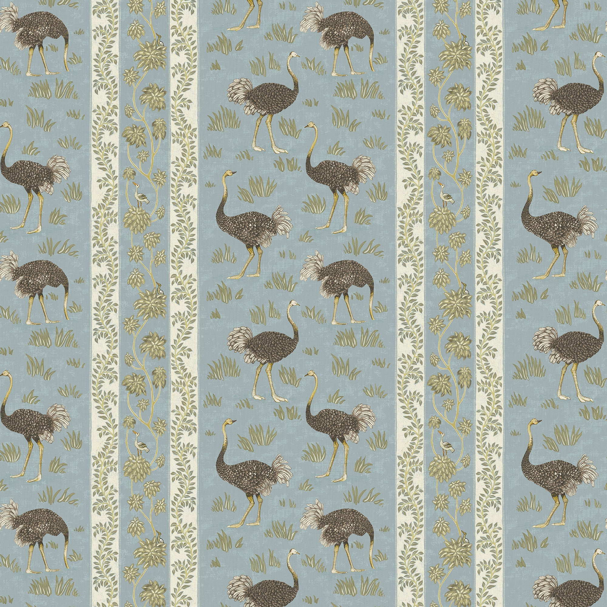Josephine Munsey Ostrich Stripe Wallpaper-Beaumonde
