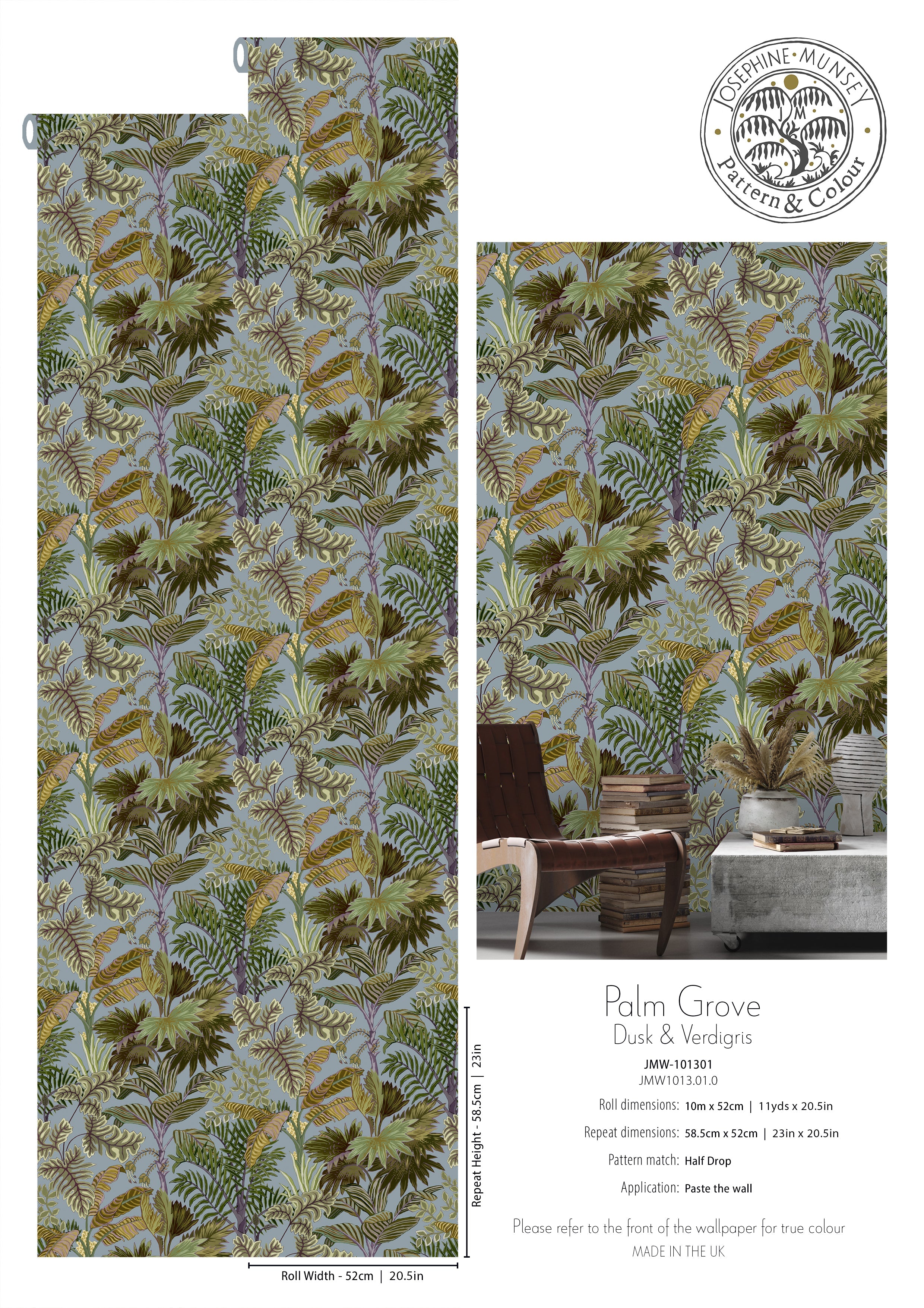 Josephine Munsey Palm Grove Wallpaper-Beaumonde