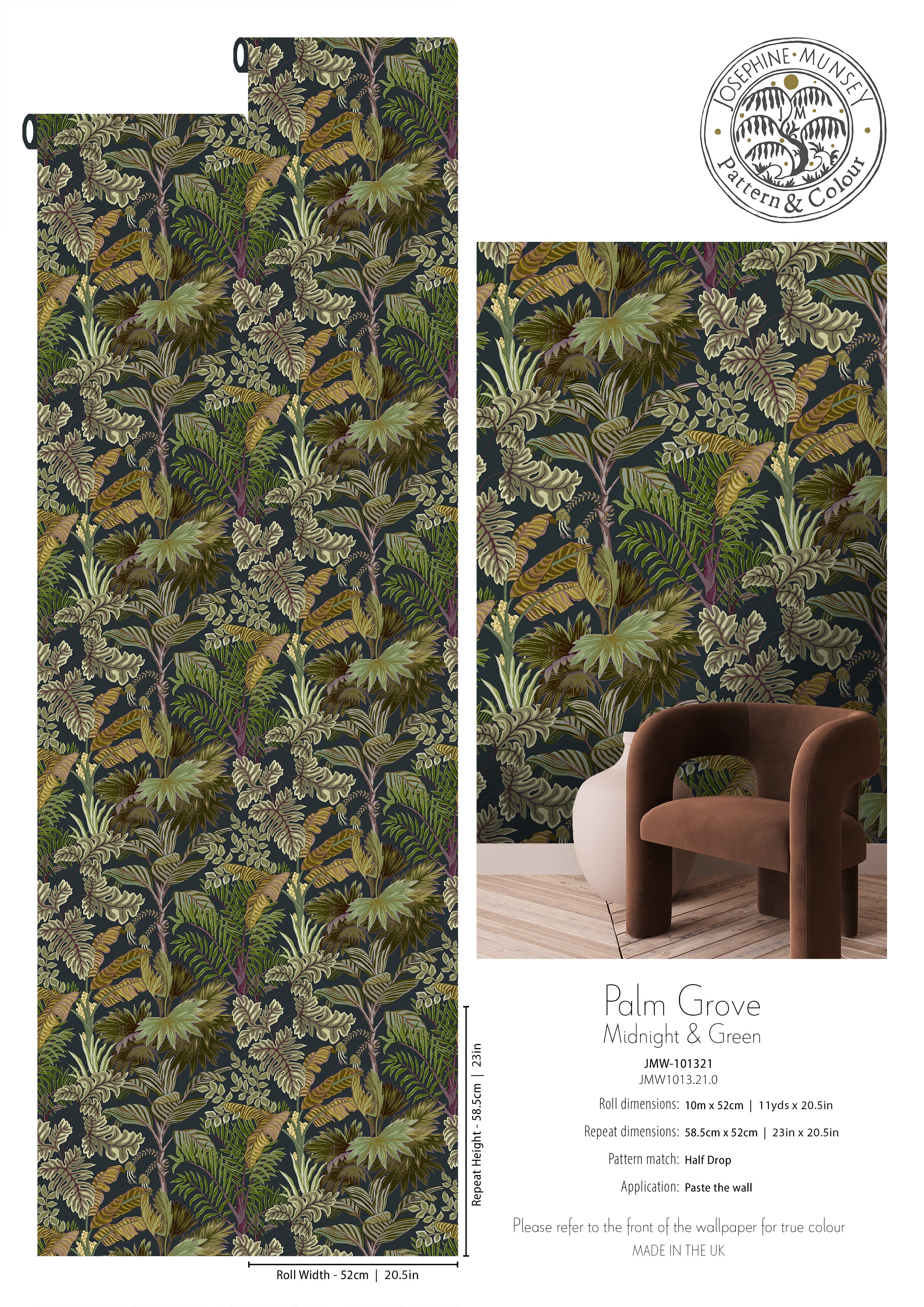 Josephine Munsey Palm Grove Wallpaper-Beaumonde