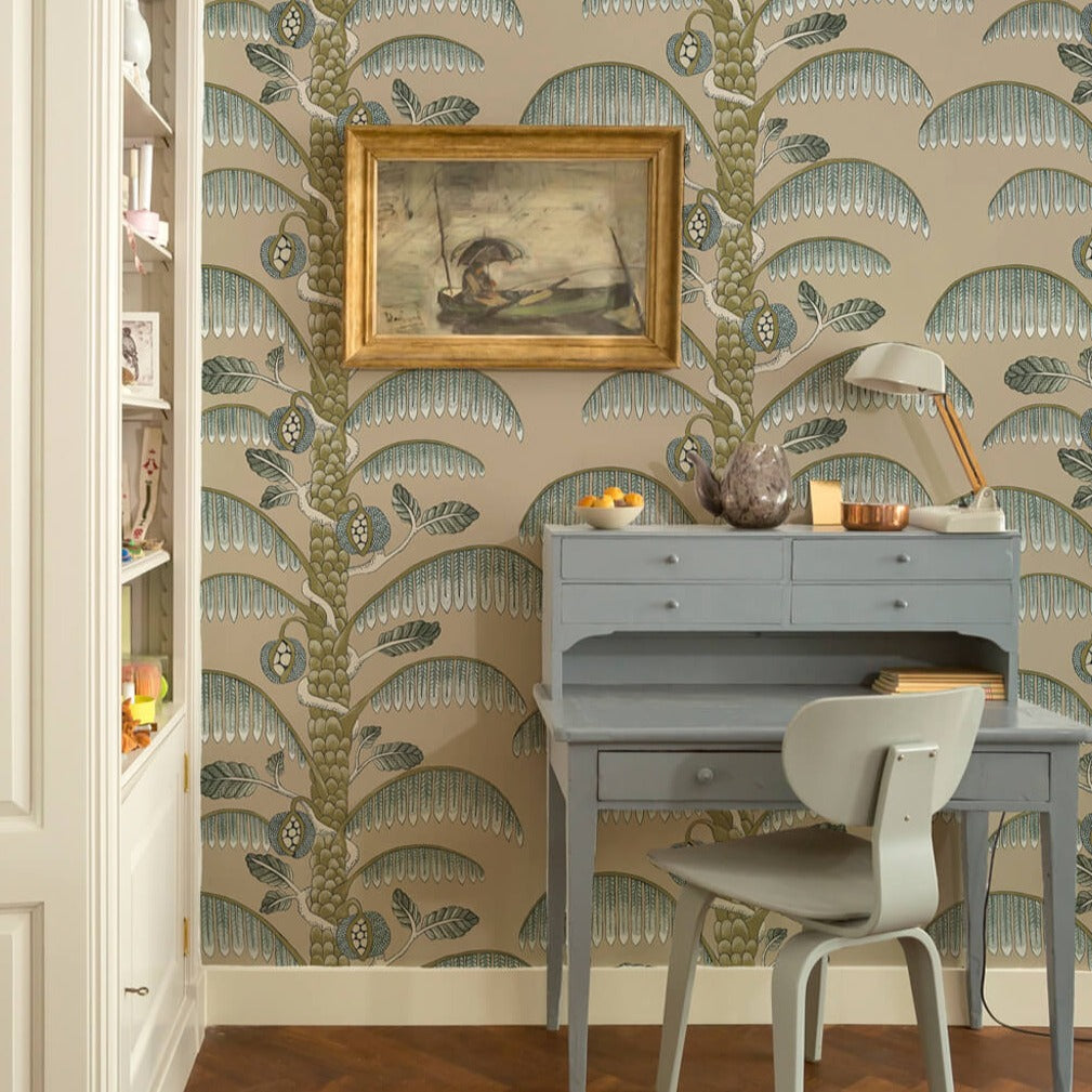 Josephine Munsey Palm Stripe Wallpaper-Beaumonde