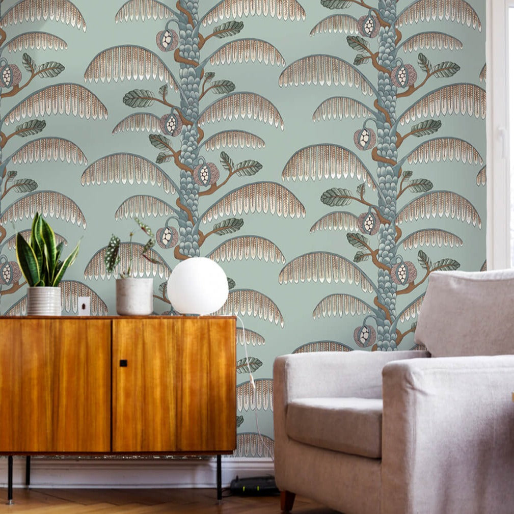 Josephine Munsey Palm Stripe Wallpaper-Beaumonde