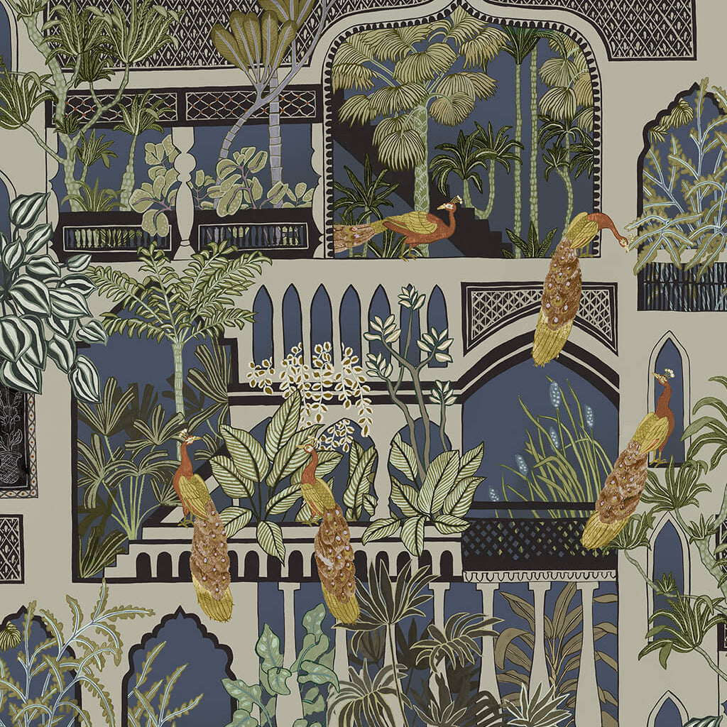 Josephine Munsey Peacock Arches Wallpaper-Beaumonde