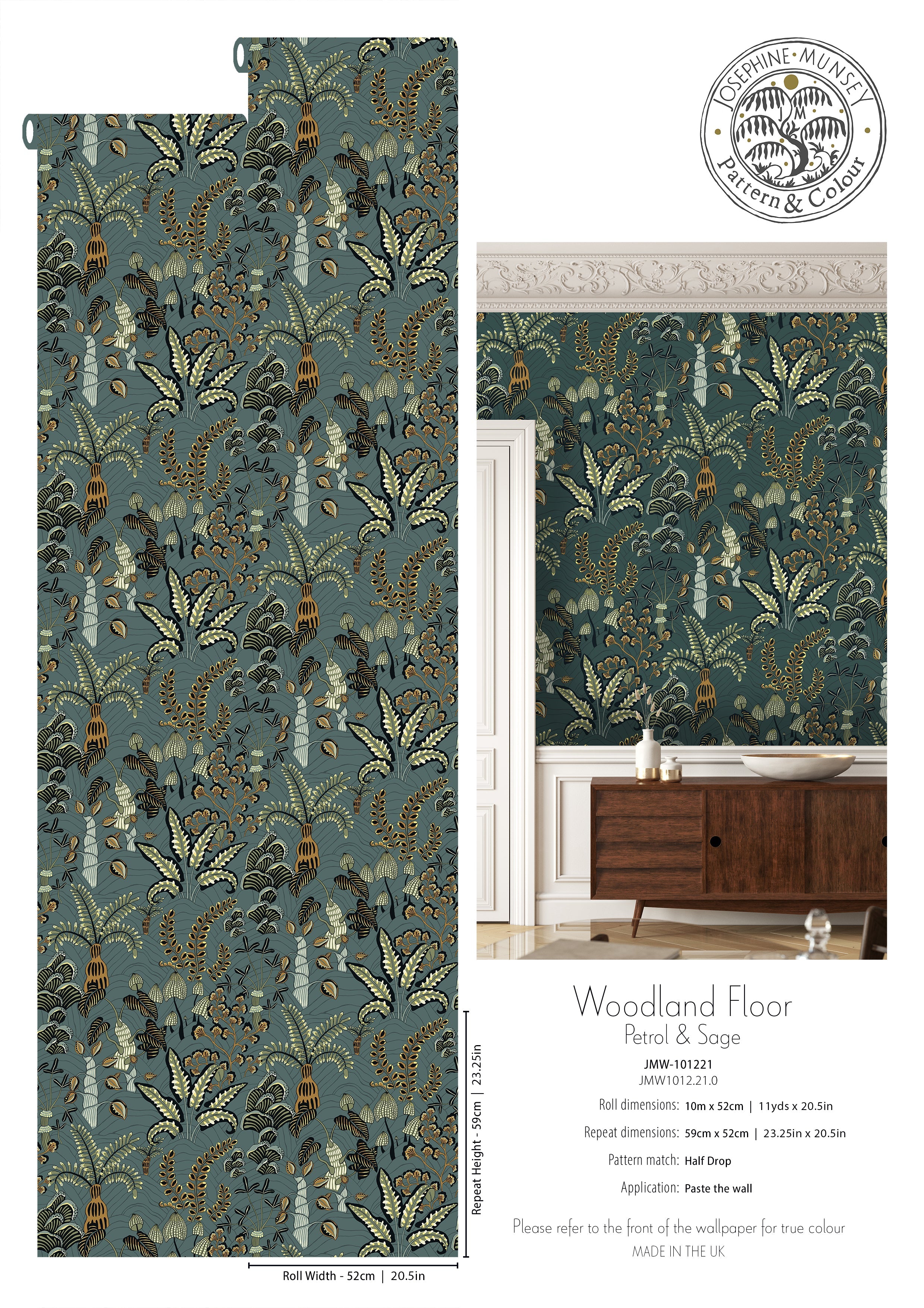 Josephine Munsey Woodland Floor Wallpaper-Beaumonde