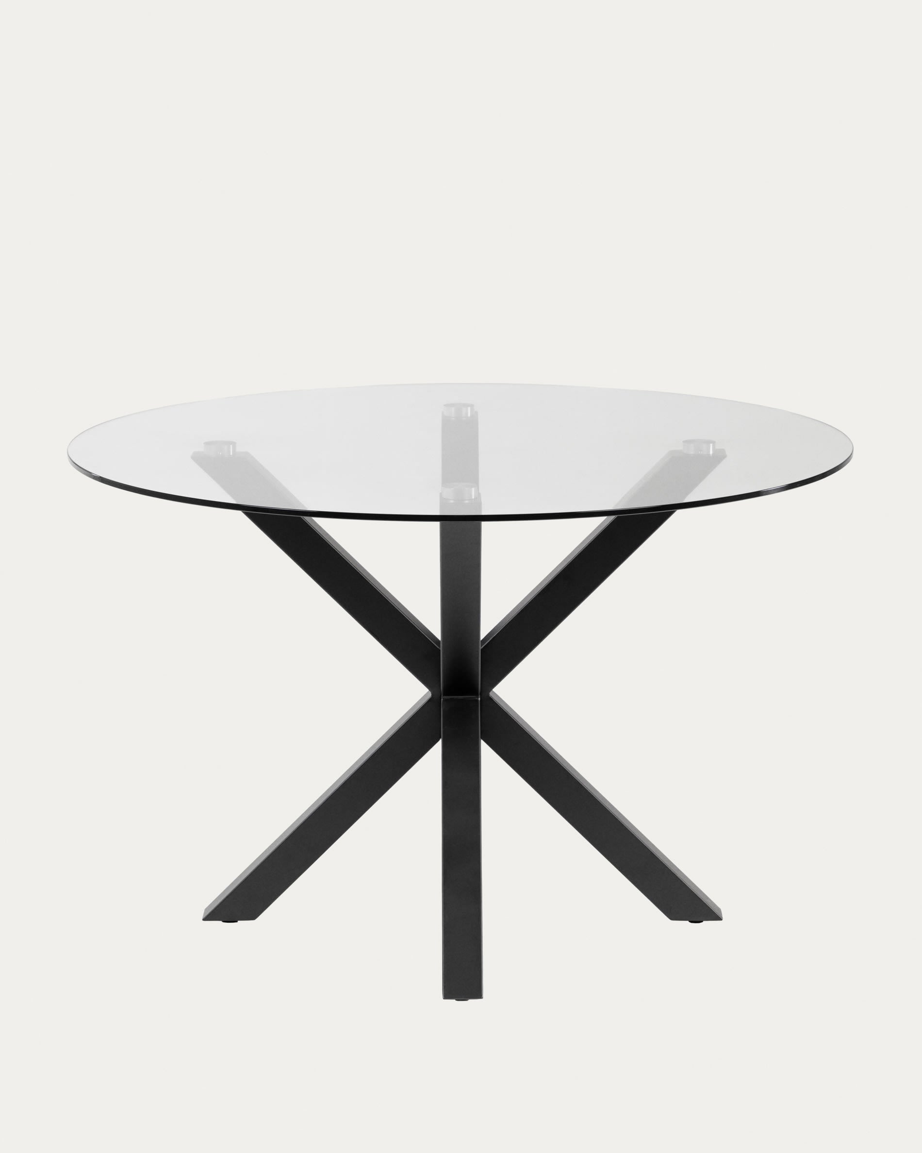 Kave Home Argo Round Glass Table-Beaumonde