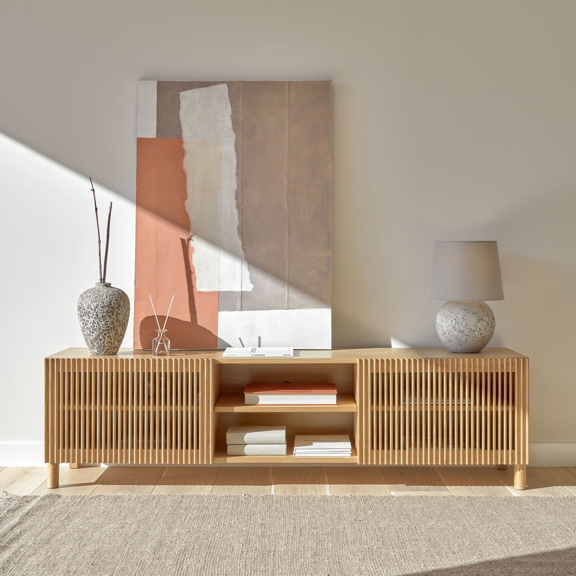 Kave Home Beyla Oak TV Cabinet-Beaumonde