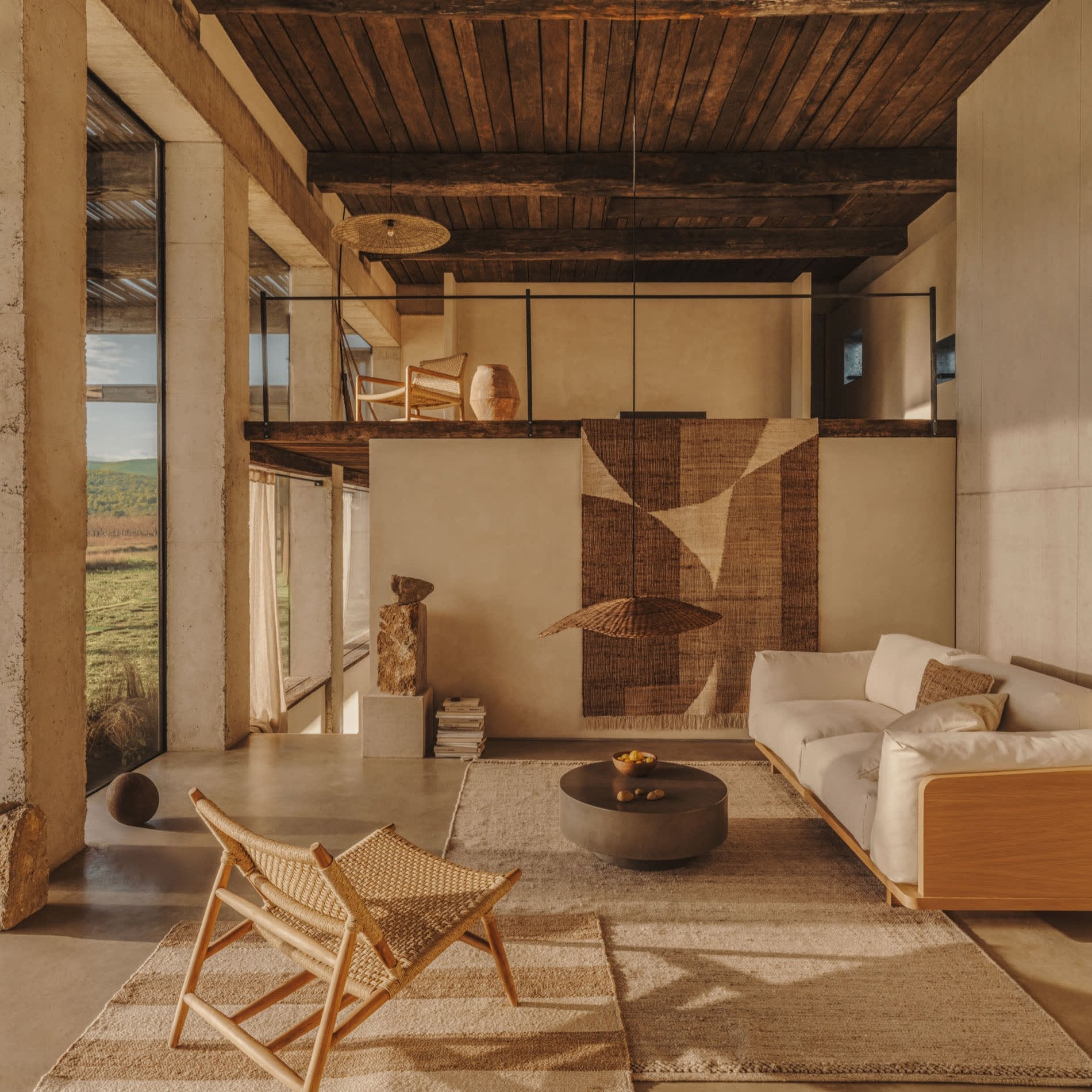 Kave Home Garbet Cement Coffee Table 80cm-Beaumonde