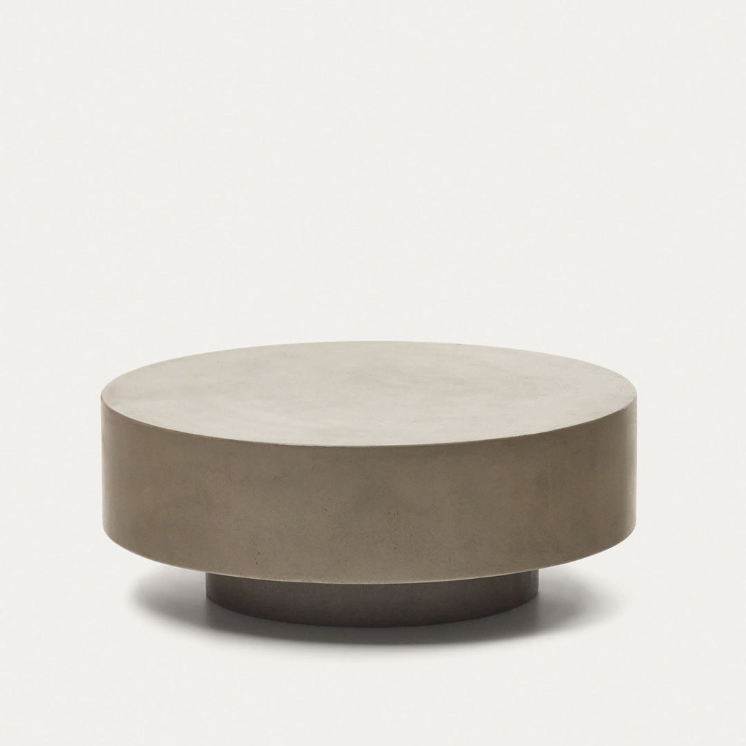 Kave Home Garbet Cement Coffee Table 80cm-Beaumonde